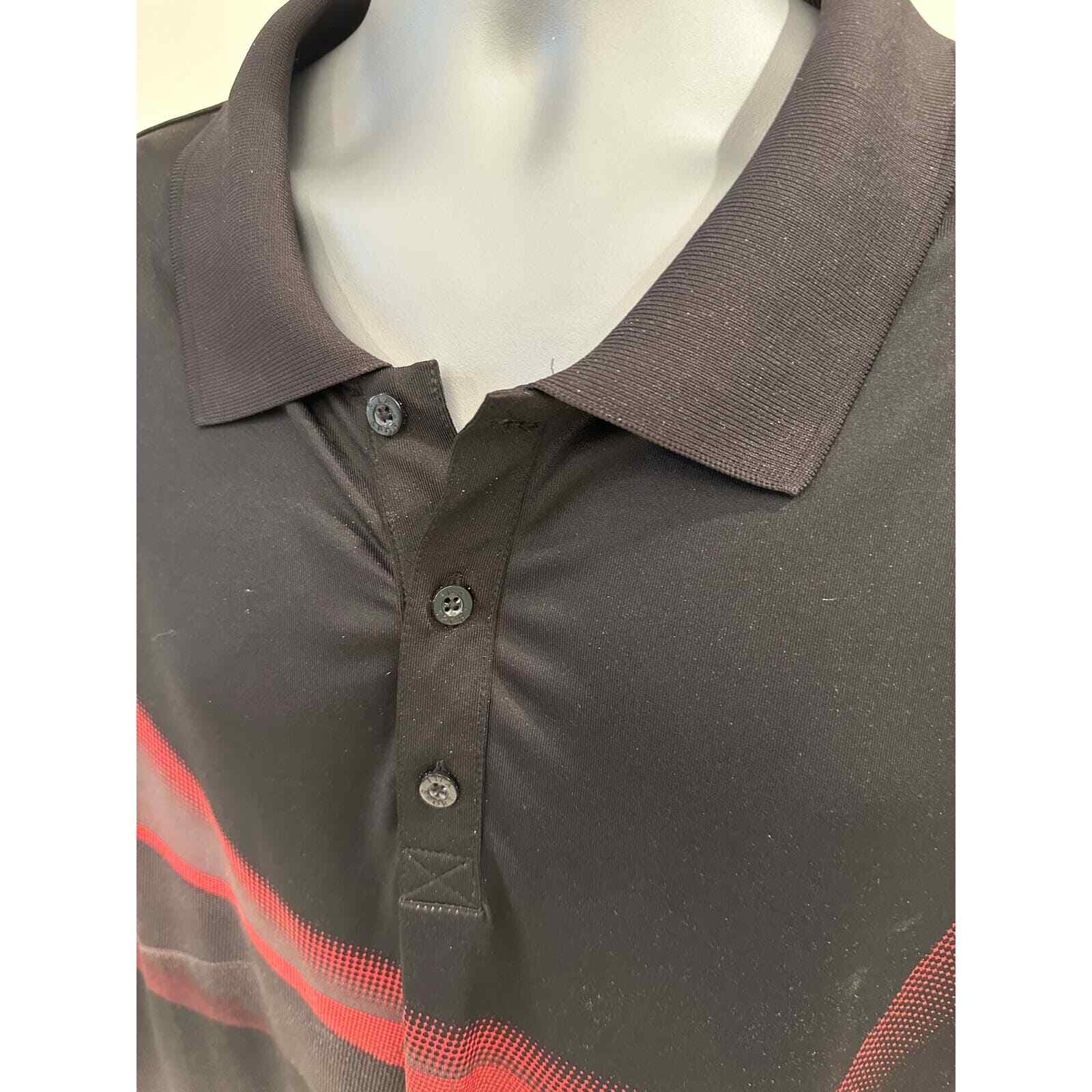 Fila Sport Men’s Short Sleeve Golf Shirt Red & Black Geometric Size 2XL - Thumbnail 2