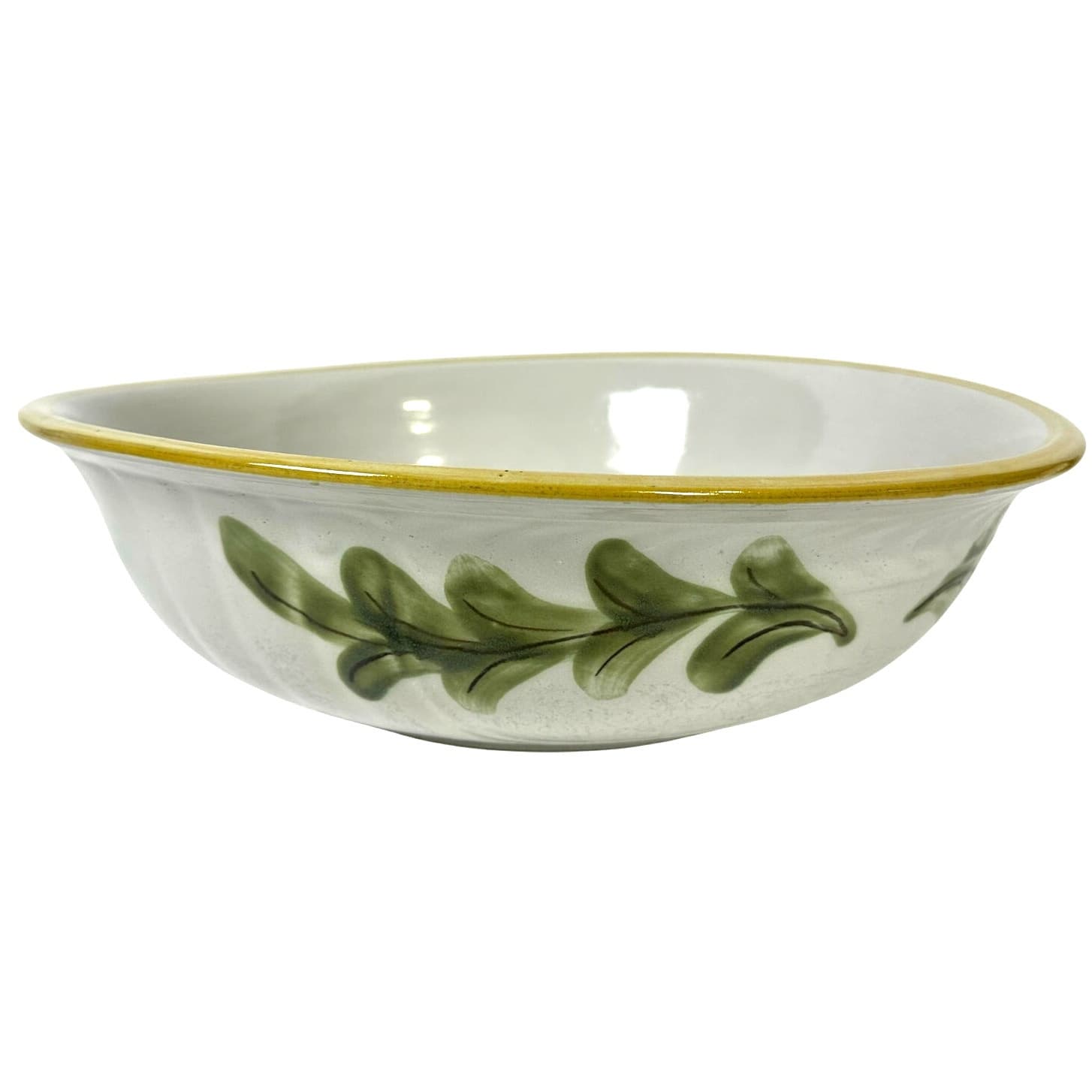 Louisville Stoneware Retired Yellow Country Flower Large 15" Serving Bowl-Rare!