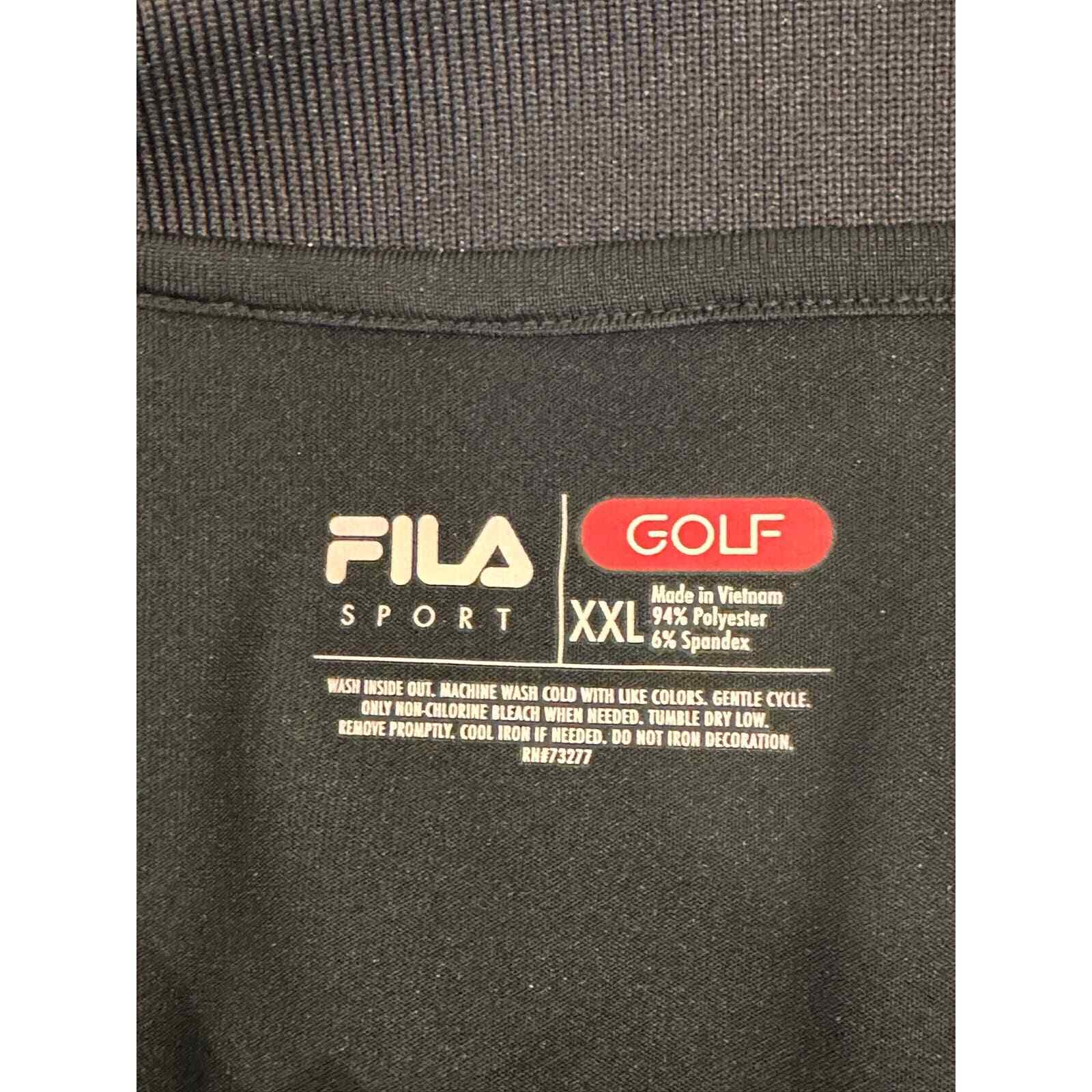 Fila Sport Men’s Short Sleeve Golf Shirt Red & Black Geometric Size 2XL - Thumbnail 4