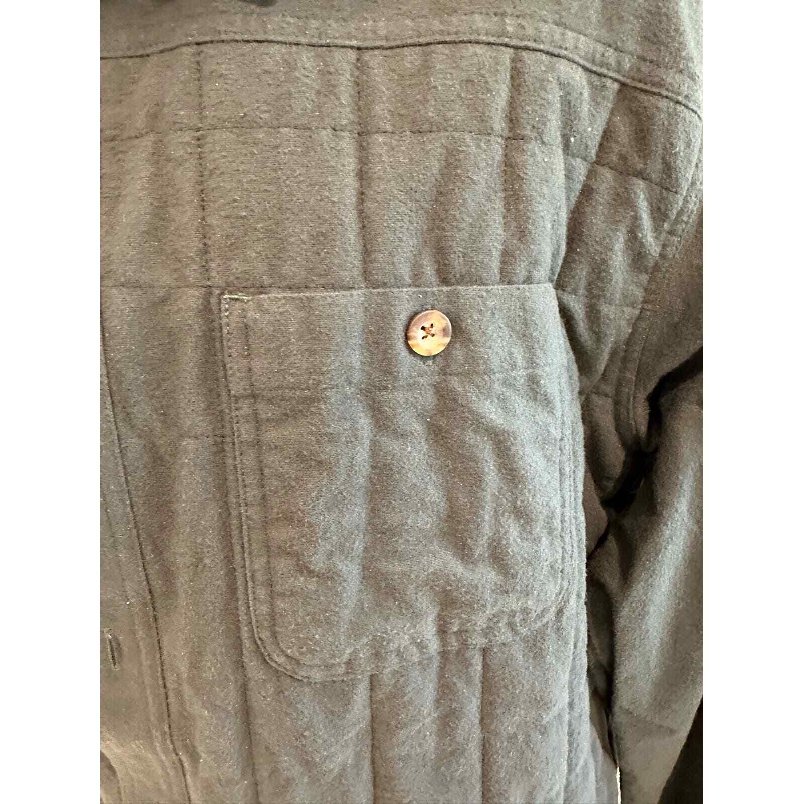 Cabela’s Forest Green Quilted & Lined 100% Cotton Jacket XL - Thumbnail 3