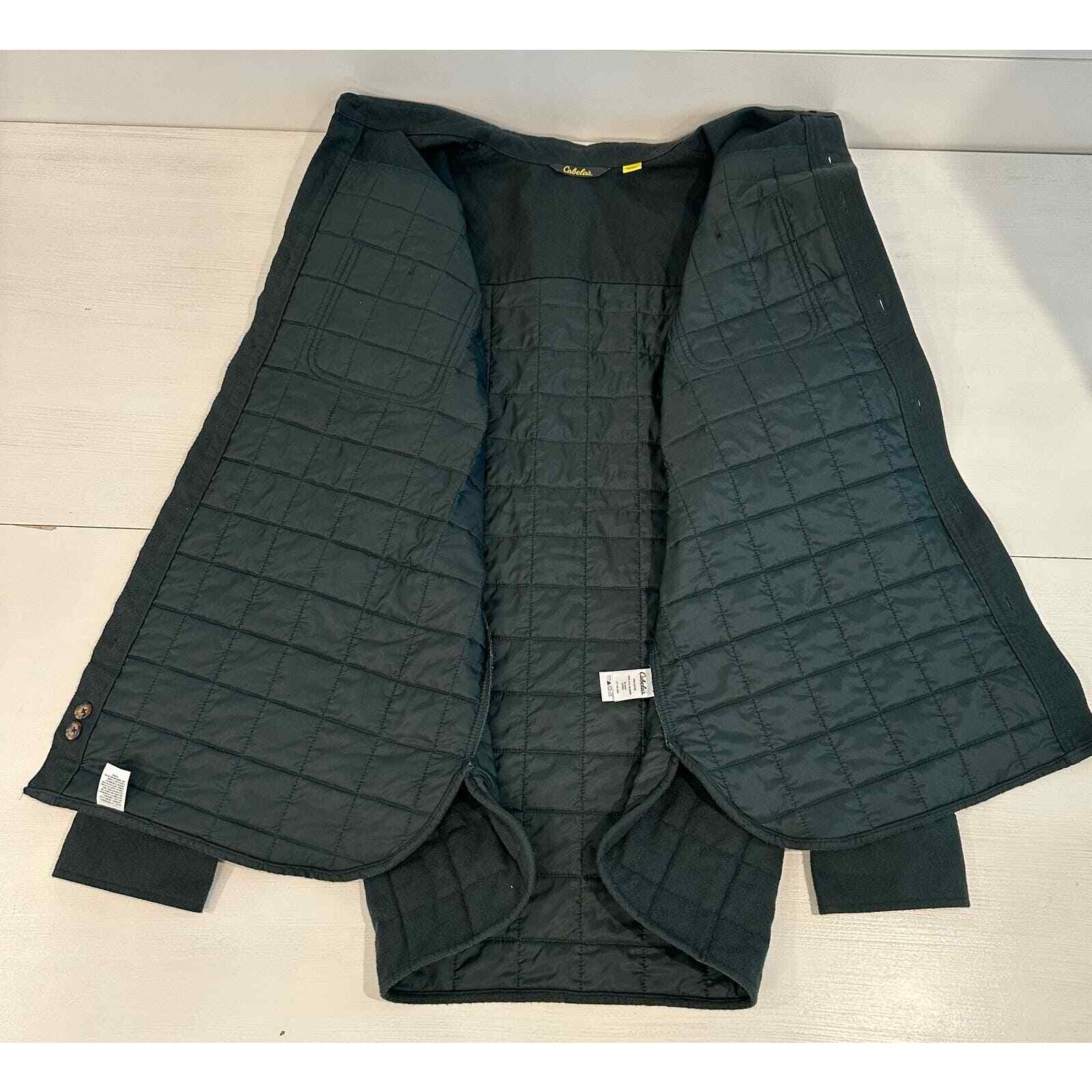 Cabela’s Forest Green Quilted & Lined 100% Cotton Jacket XL - Thumbnail 10