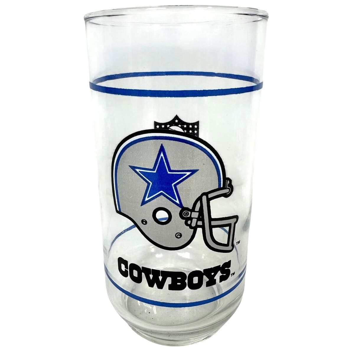 NFL 1988 Dallas Cowboys Helmet Mobil 12-Ounce Vintage Glass Tumbler