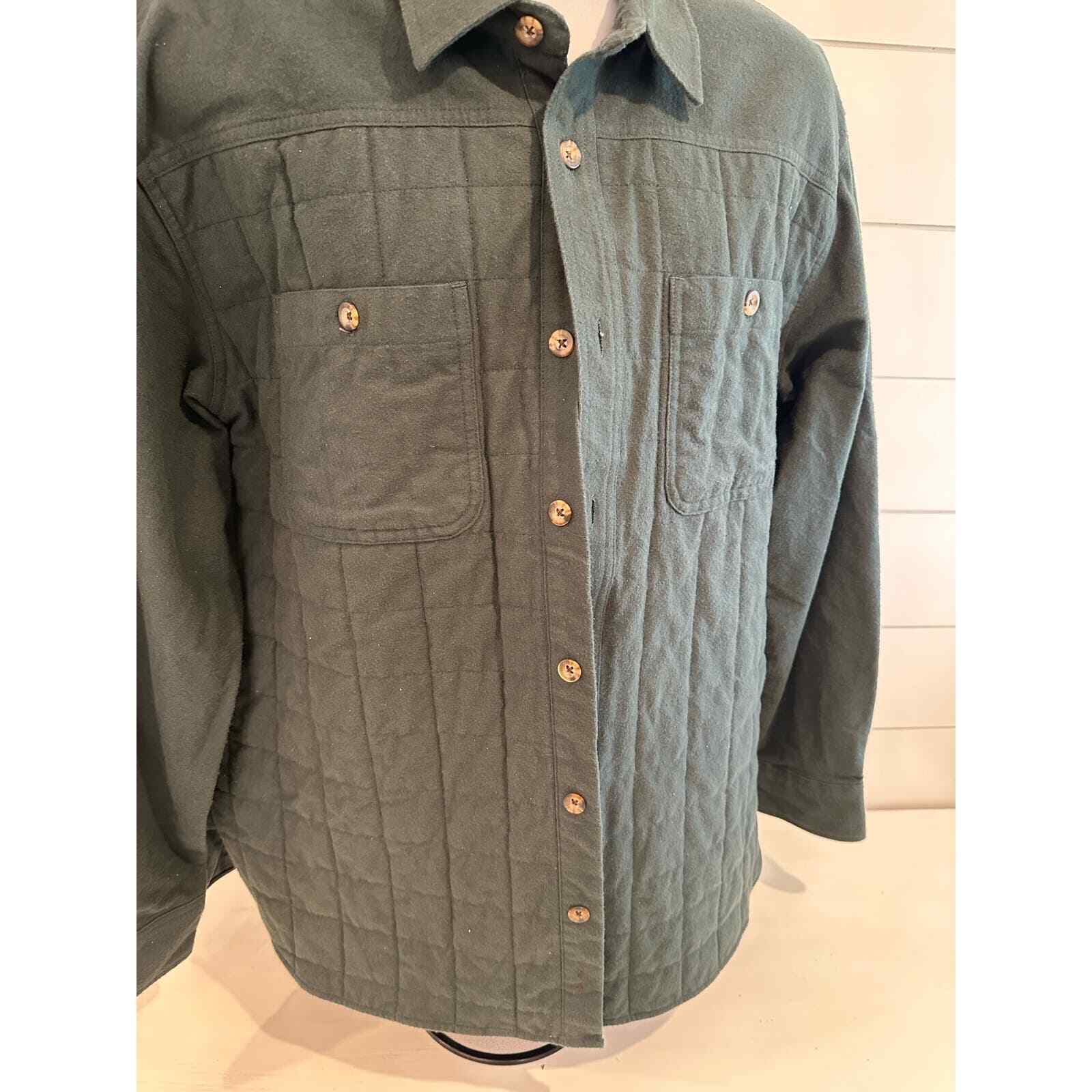 Cabela’s Forest Green Quilted & Lined 100% Cotton Jacket XL - Thumbnail 5
