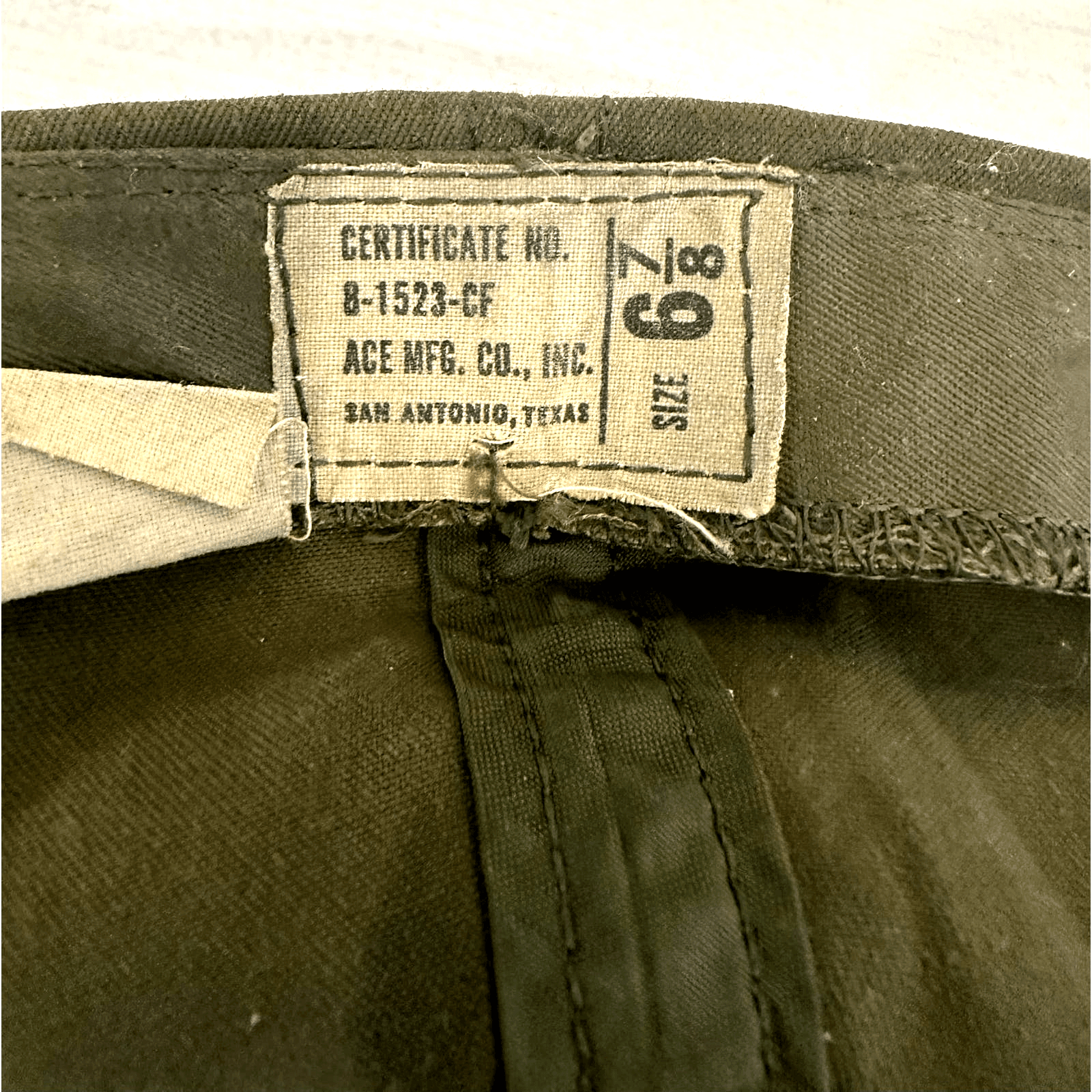 Vintage Ace Mfg. Co. San Antonio Texas Military Field Cap Size 6-7/8 - Thumbnail 6