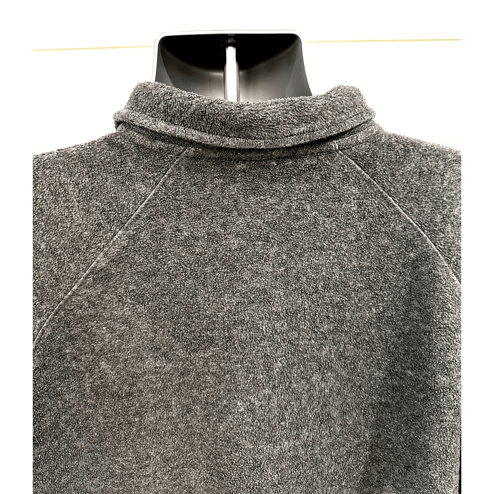 Fila Men's Fleece Zipper Pull Over Long Sleeve Gray & Black-XL - Thumbnail 6
