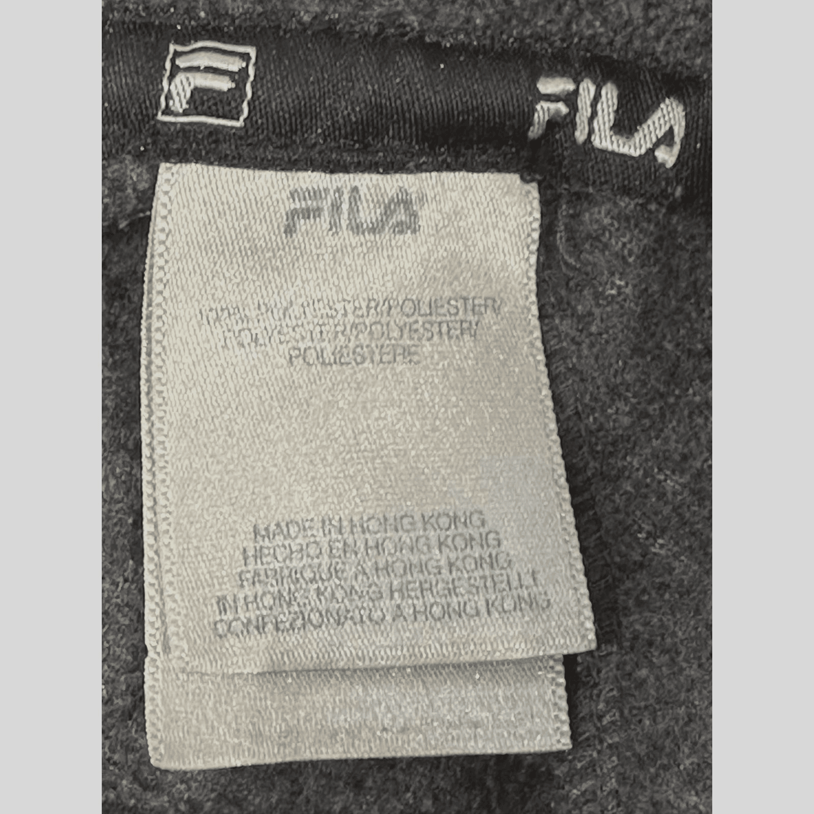 Fila Men's Fleece Zipper Pull Over Long Sleeve Gray & Black-XL - Thumbnail 13