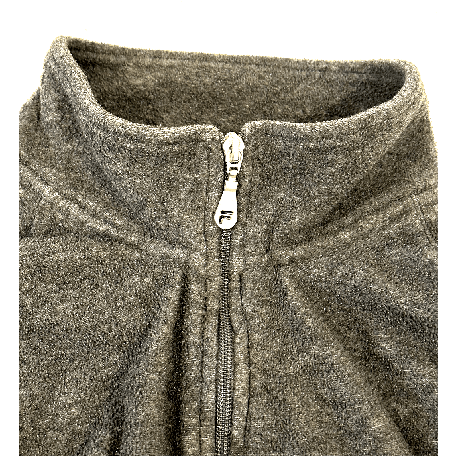 Fila Men's Fleece Zipper Pull Over Long Sleeve Gray & Black-XL - Thumbnail 7