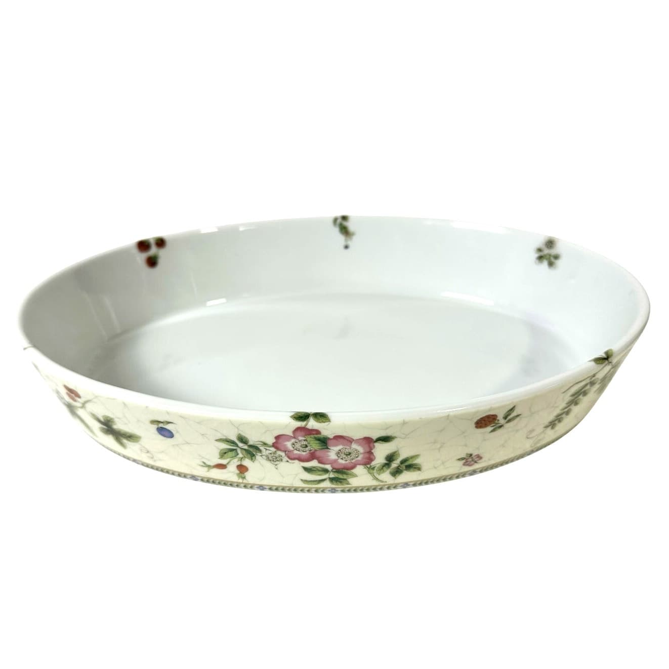 Wedgwood Vintage 1997 "Fleur" 11.5" Oval Baker/Vegetable Serving Dish-Excellent!