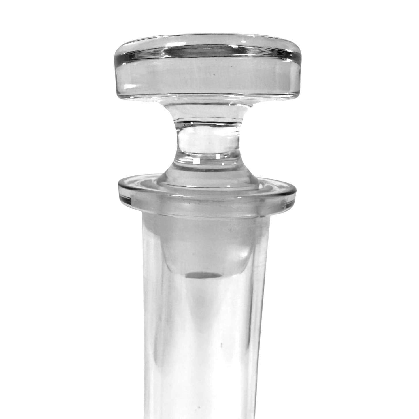Heavy Glass Mid Century Modern 10.25" Vintage Decanter-Excellent! - Thumbnail 3
