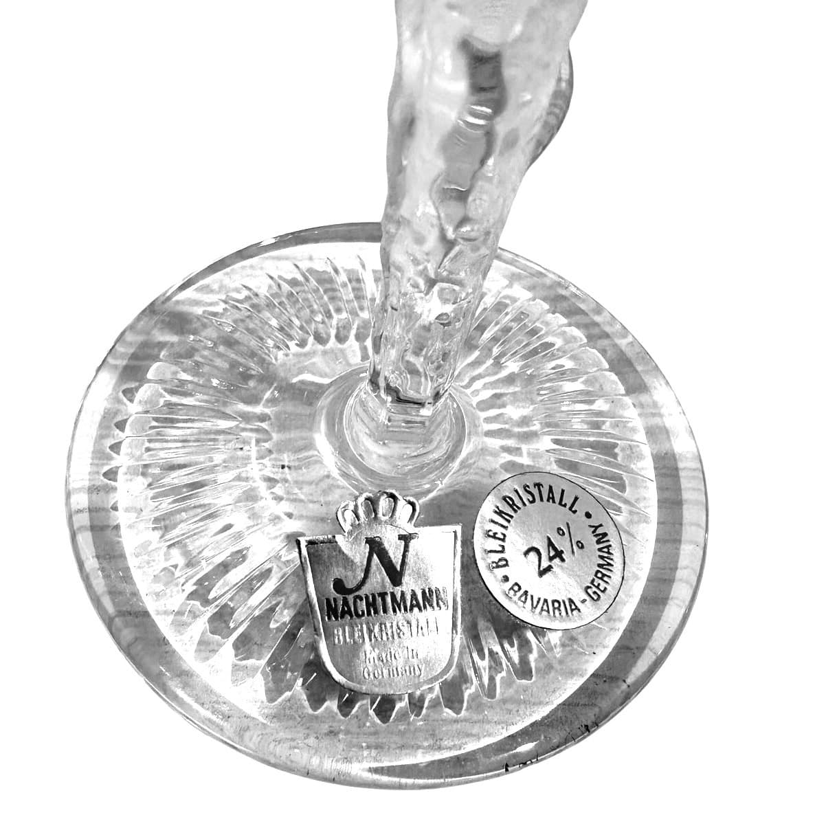 Nachtmann Traube 6.75” Tall Cut Crystal Hock Cordials Germany-NEW-Mint-Set of 4 - Thumbnail 7