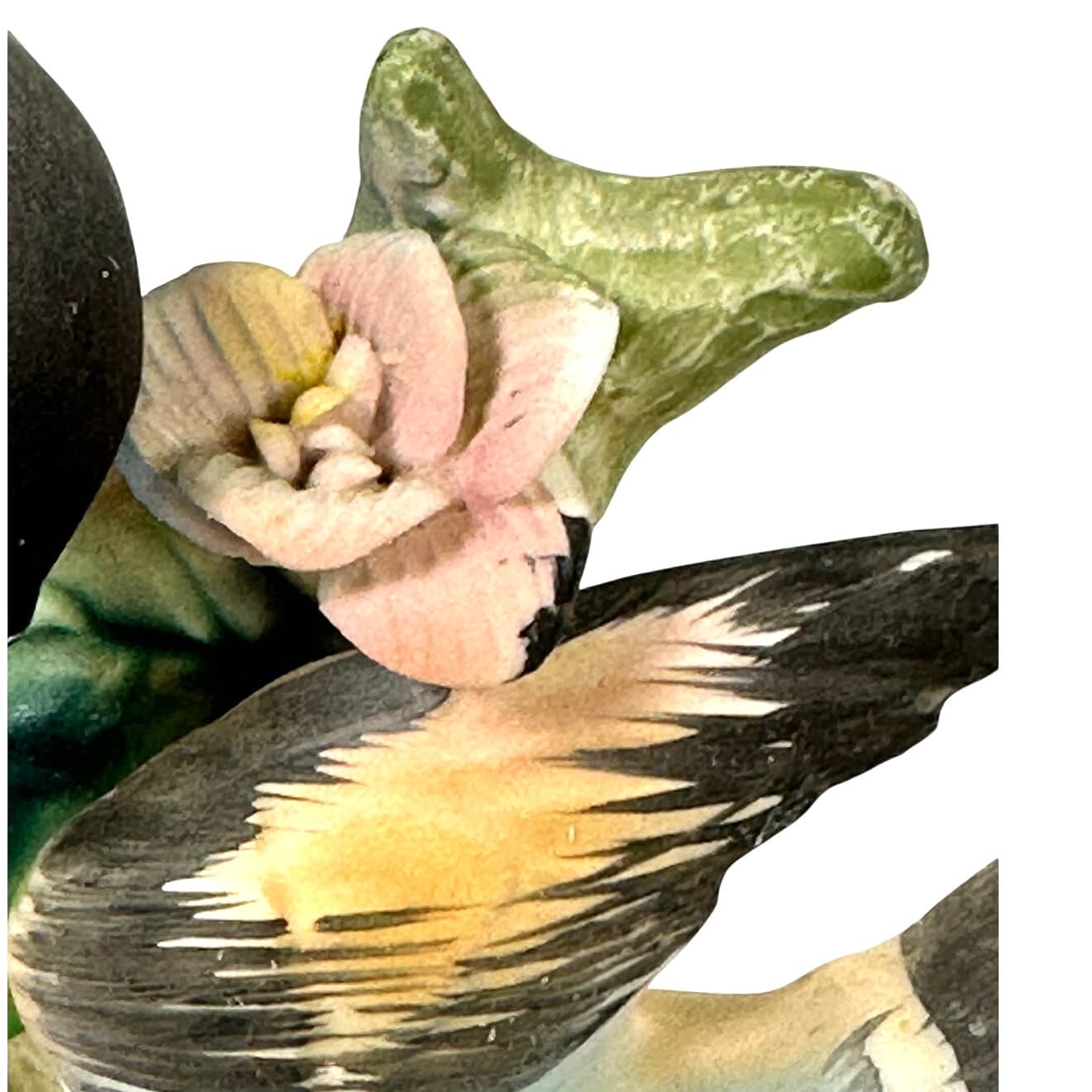 Lipper and Mann Creations Bisque “Red Robin” Figurine Birds & Delicate Flowers! - Thumbnail 5