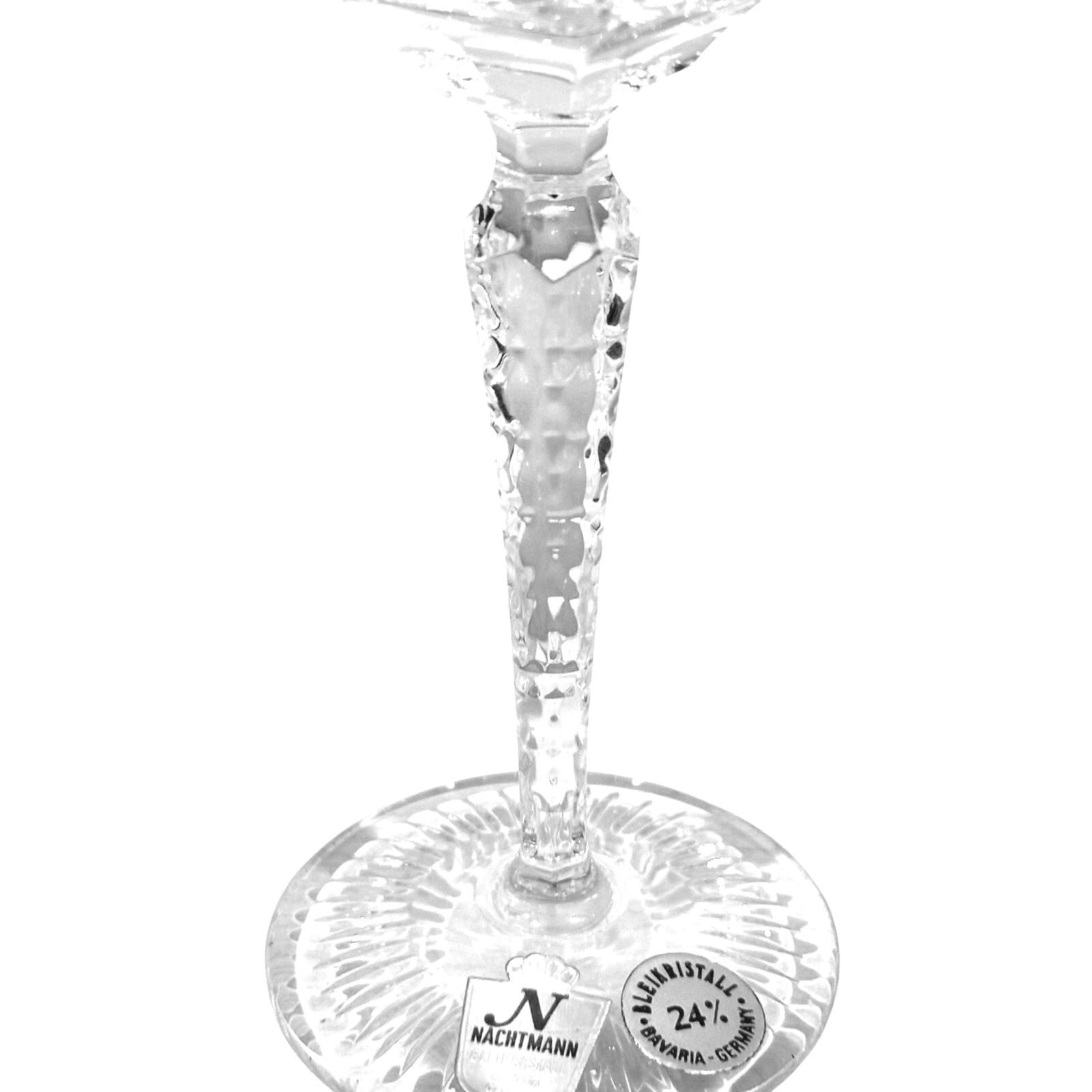 Nachtmann Traube 6.75” Tall Cut Crystal Hock Cordials Germany-NEW-Mint-Set of 4 - Thumbnail 5