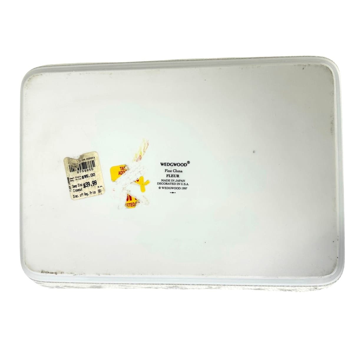Wedgwood Vintage 1997 "Fleur" 12.5" Rectangular Baker/Lasagna Pan-Excellent! - Thumbnail 4