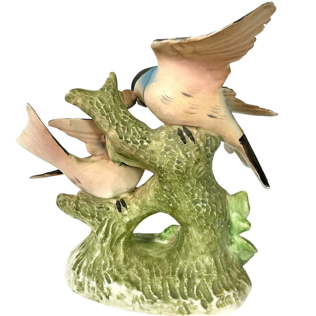 Lipper and Mann Creations Bisque “Red Robin” Figurine Birds & Delicate Flowers! - Thumbnail 3