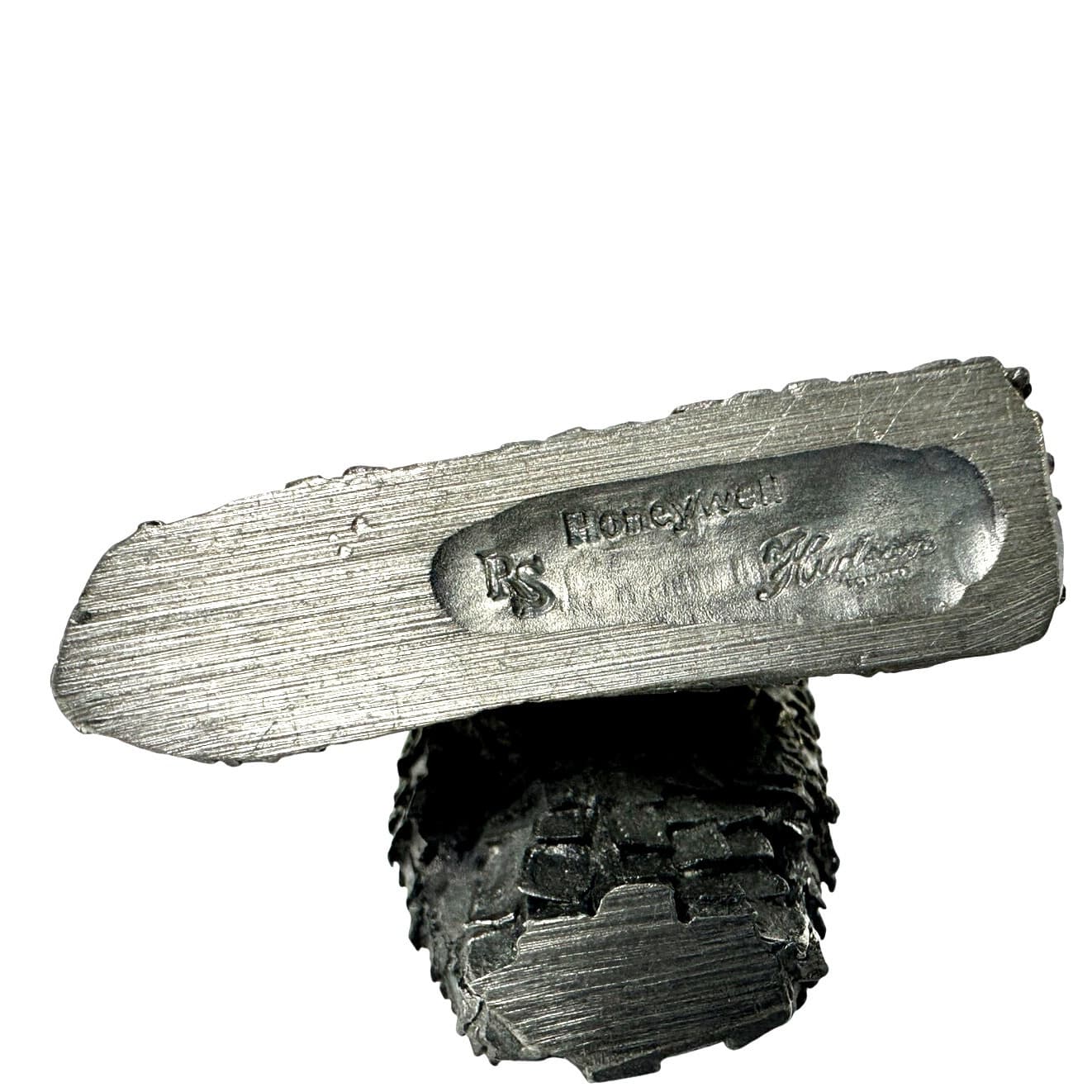 Honeywell Hudson RS Pewter Snow Barn Owl Computer Chip Figurine 3" Paperweight - Thumbnail 5