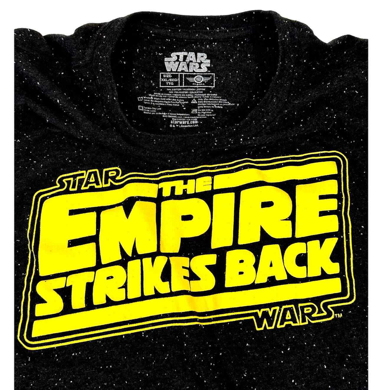 Star Wars The Empire Strikes Back Mad Engine Black Yellow T-Shirt-2XL - Thumbnail 2