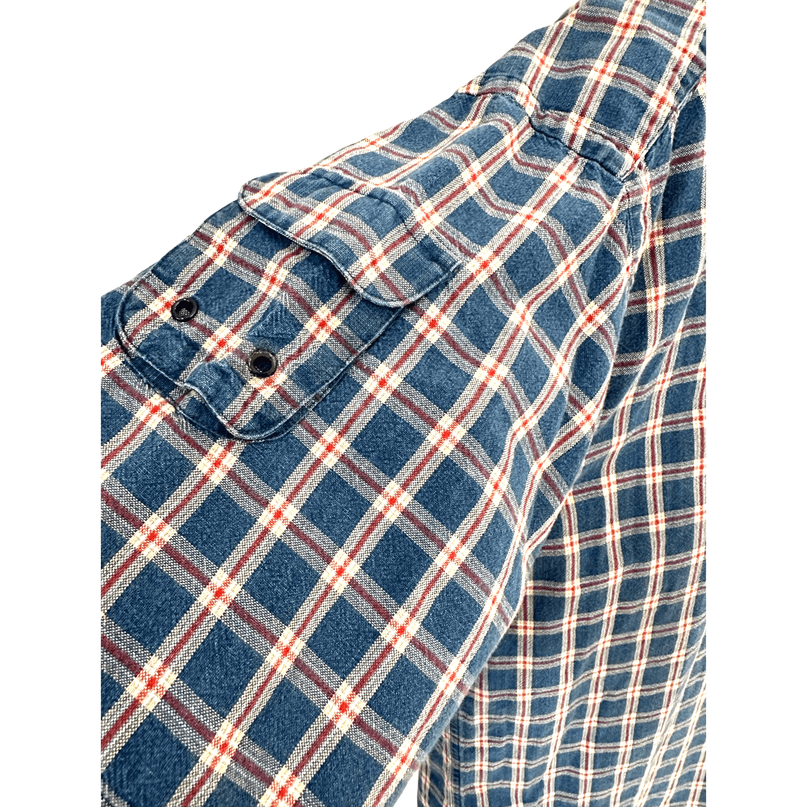 Tommy Hilfiger Men’s Red White Blue Plaid Button-Down Shirt-XL - Thumbnail 8