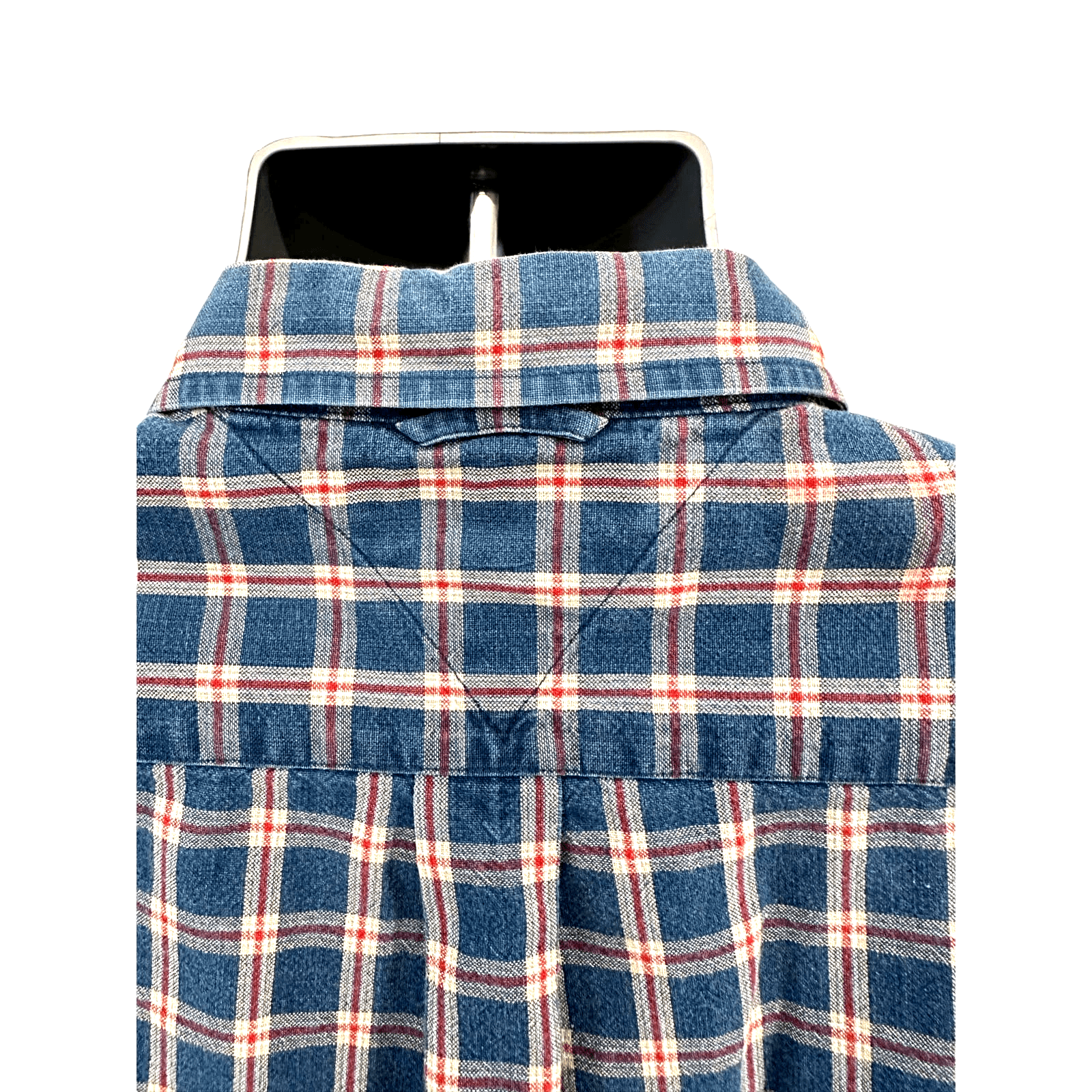 Tommy Hilfiger Men’s Red White Blue Plaid Button-Down Shirt-XL - Thumbnail 4