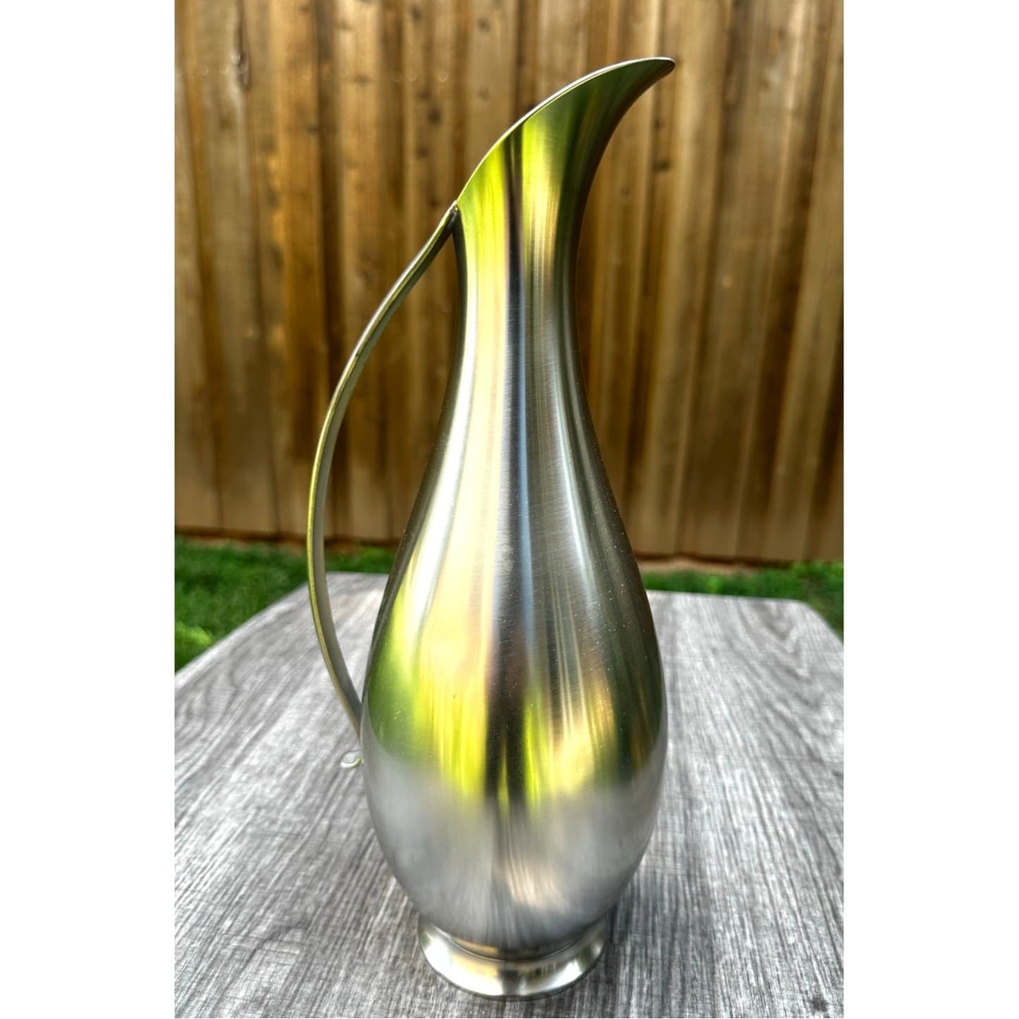 Royal Holland Metawa Pewter Mid Century Modern Sleek 12" Pitcher - Thumbnail 3