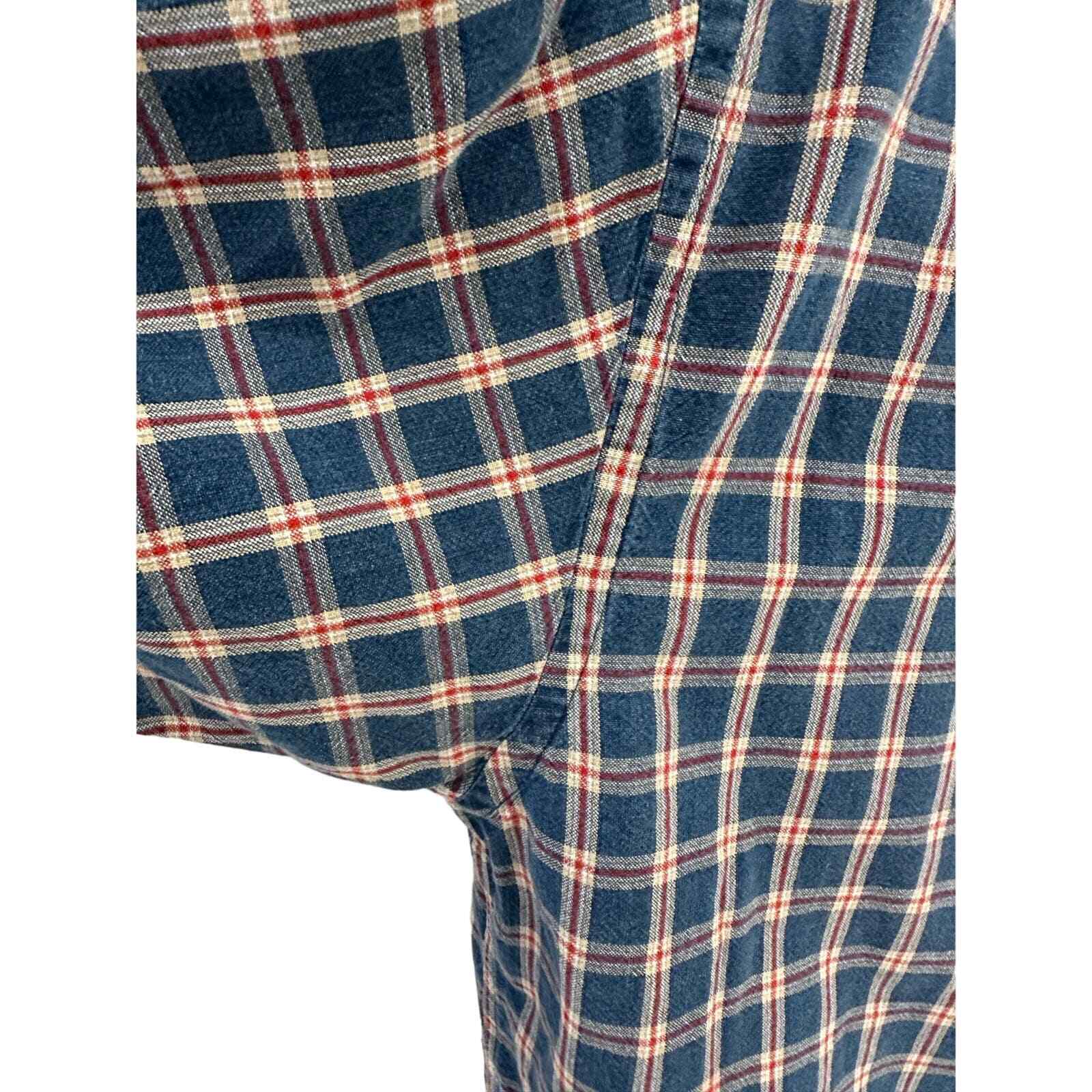 Tommy Hilfiger Men’s Red White Blue Plaid Button-Down Shirt-XL - Thumbnail 11
