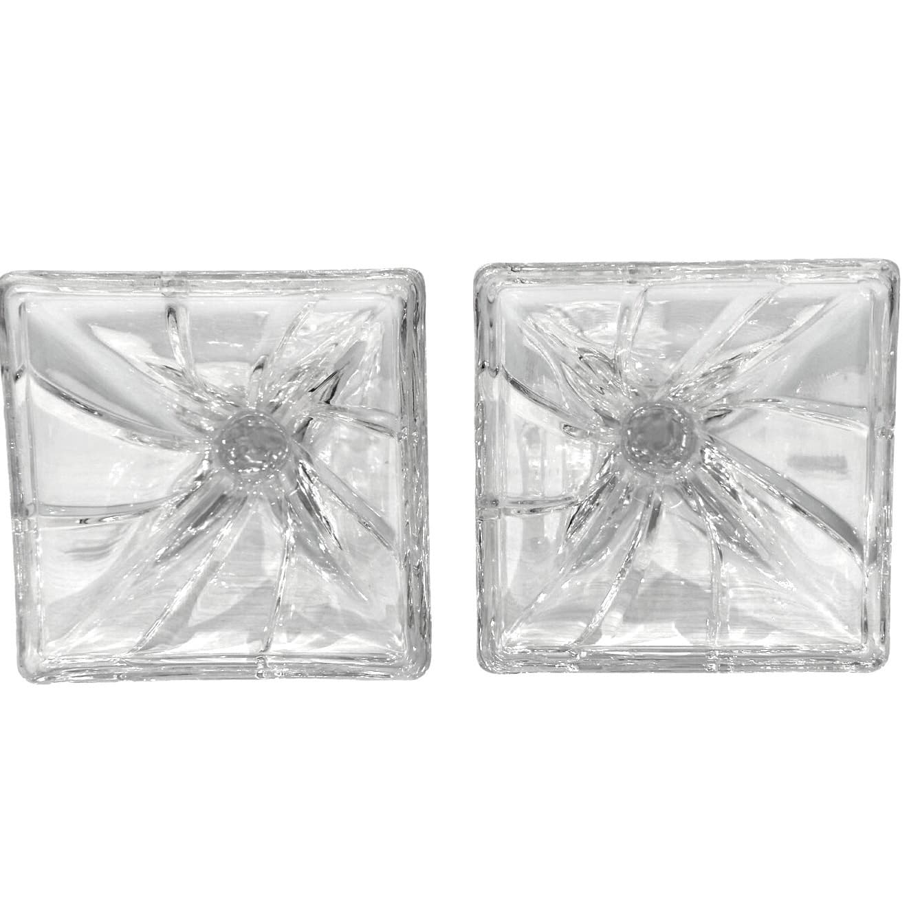 Delomb Toscany Stately Elegant 24% Lead Crystal Pair of 10" Candlesticks-Mint - Thumbnail 6