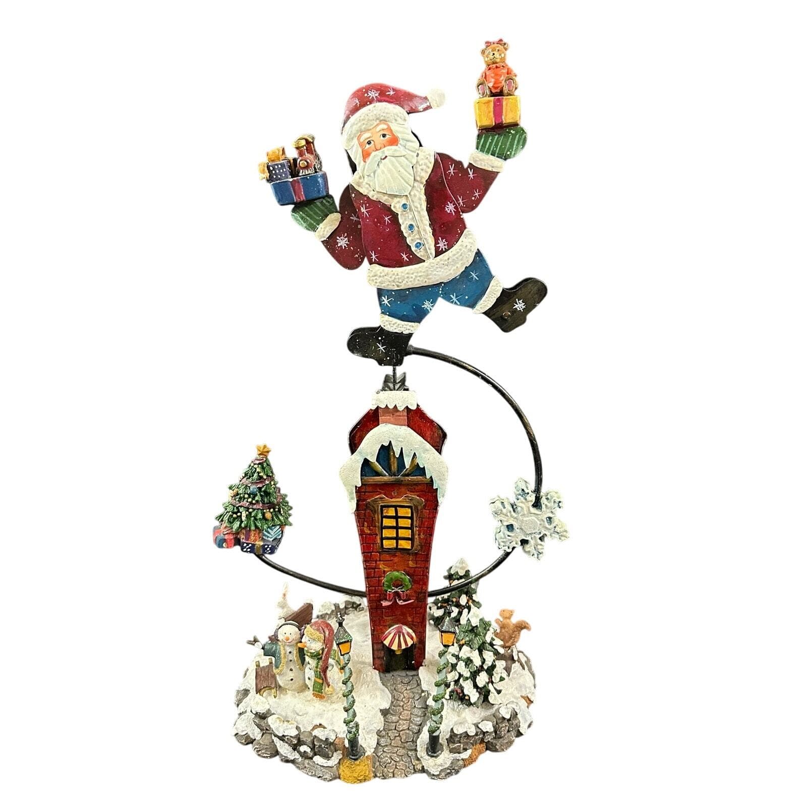 Balancing Santa Christmas Decoration in Original Box-Very Good Condition-Works!