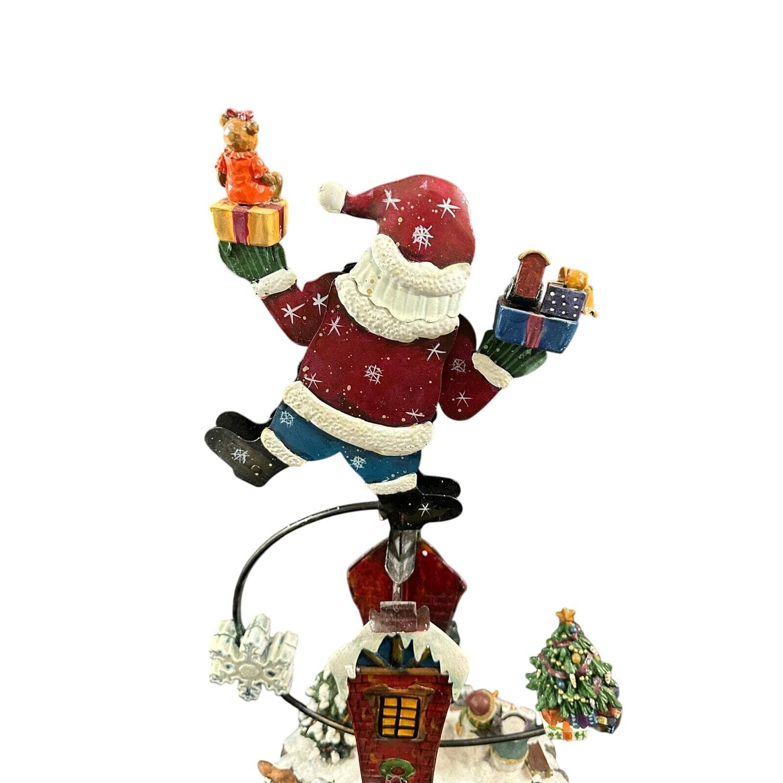 Balancing Santa Christmas Decoration in Original Box-Very Good Condition-Works! - Thumbnail 10