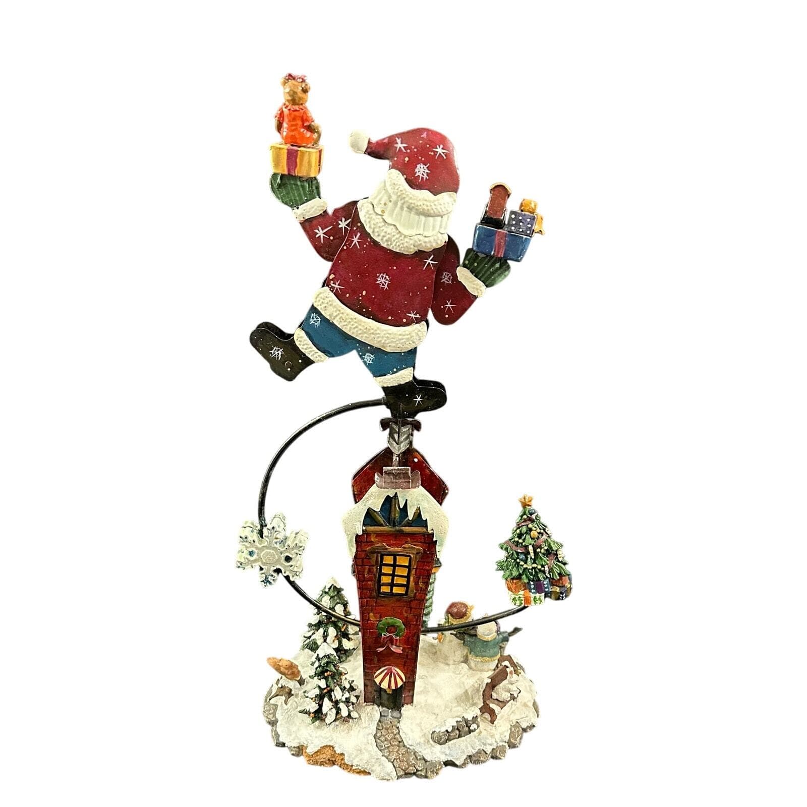 Balancing Santa Christmas Decoration in Original Box-Very Good Condition-Works! - Thumbnail 9