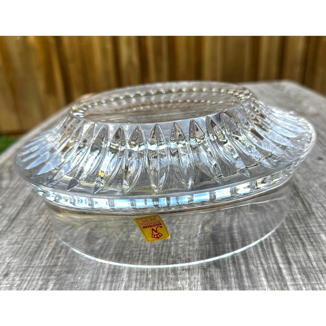 Nachtmann Bleikristall Uber 24% West Germany Vintage 7.5" Crystal Bowl-Stunning - Thumbnail 3
