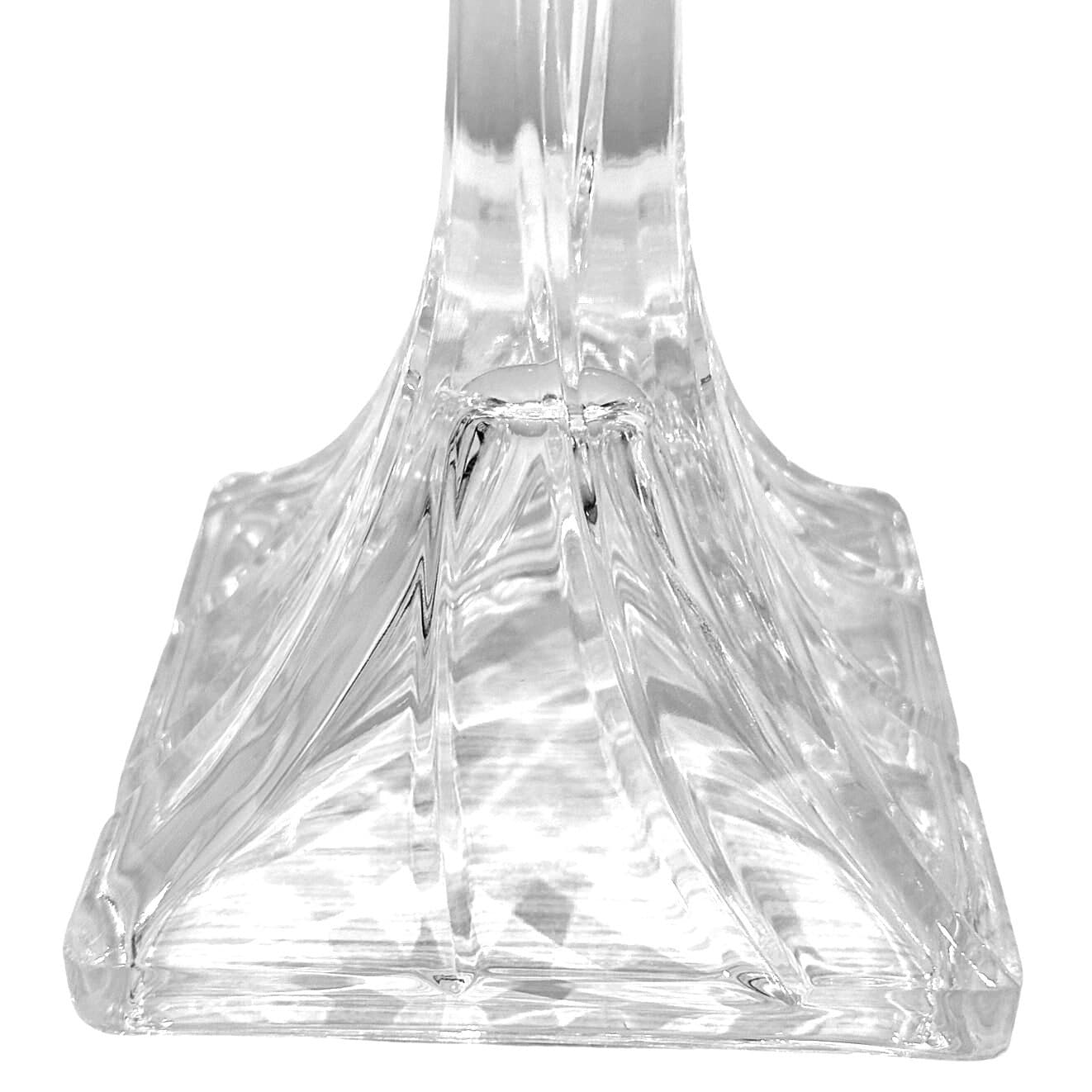 Delomb Toscany Stately Elegant 24% Lead Crystal Pair of 10" Candlesticks-Mint - Thumbnail 2