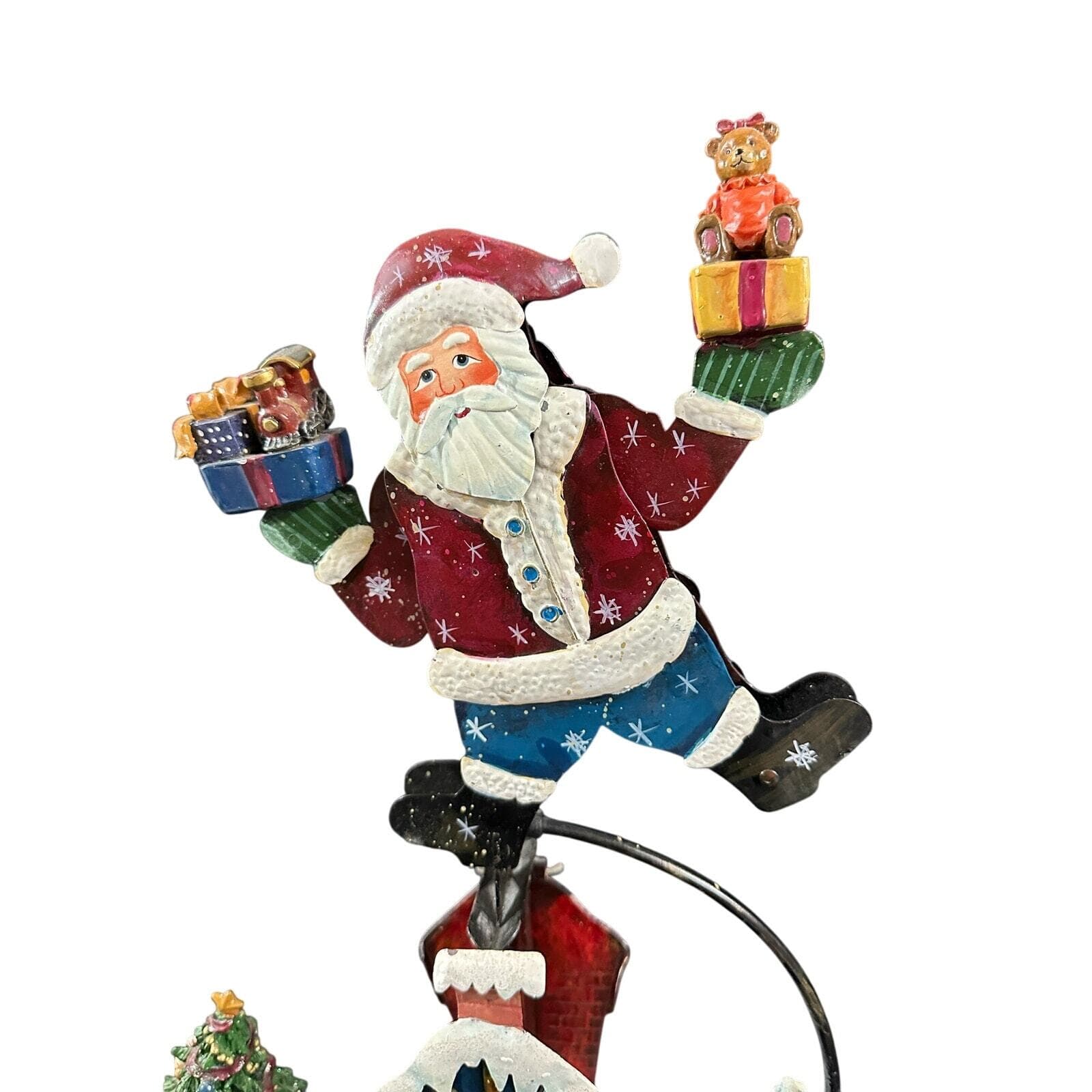 Balancing Santa Christmas Decoration in Original Box-Very Good Condition-Works! - Thumbnail 7