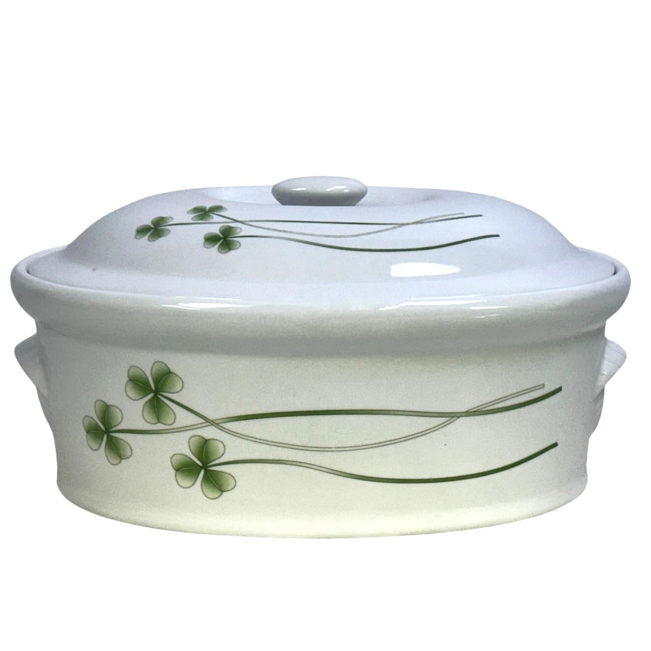 Marcus Notley Ireland Retired 2007 'Shamrocks' Porcelain 3 QT Covered Casserole
