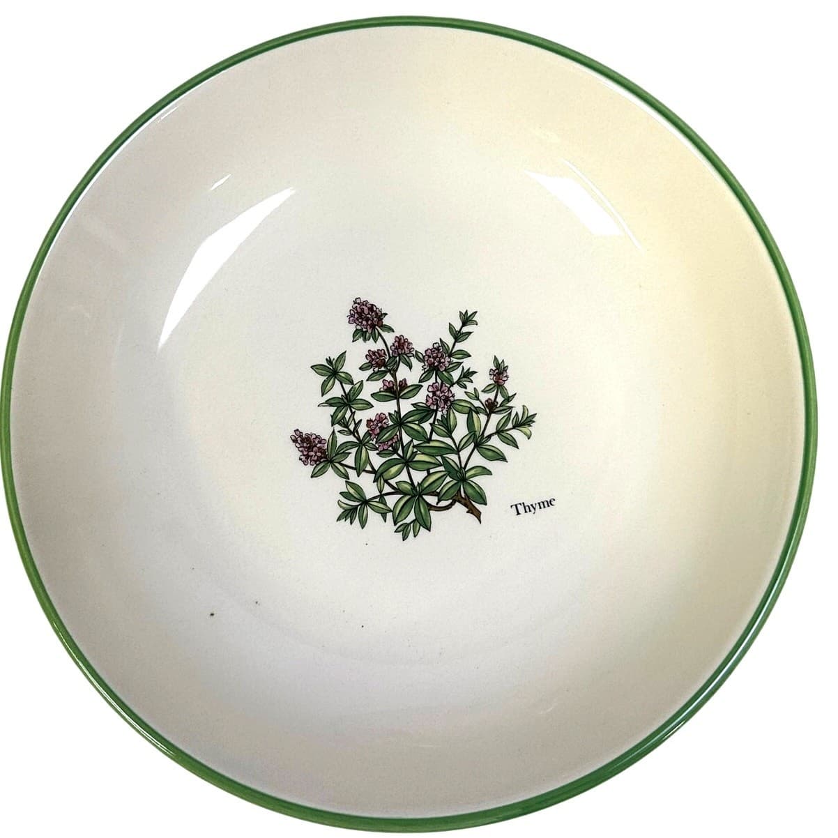 World Market Ceramic Pasta Bowl Set-Serving Bowl/4 Individual Bowls-Herbs Design - Thumbnail 5
