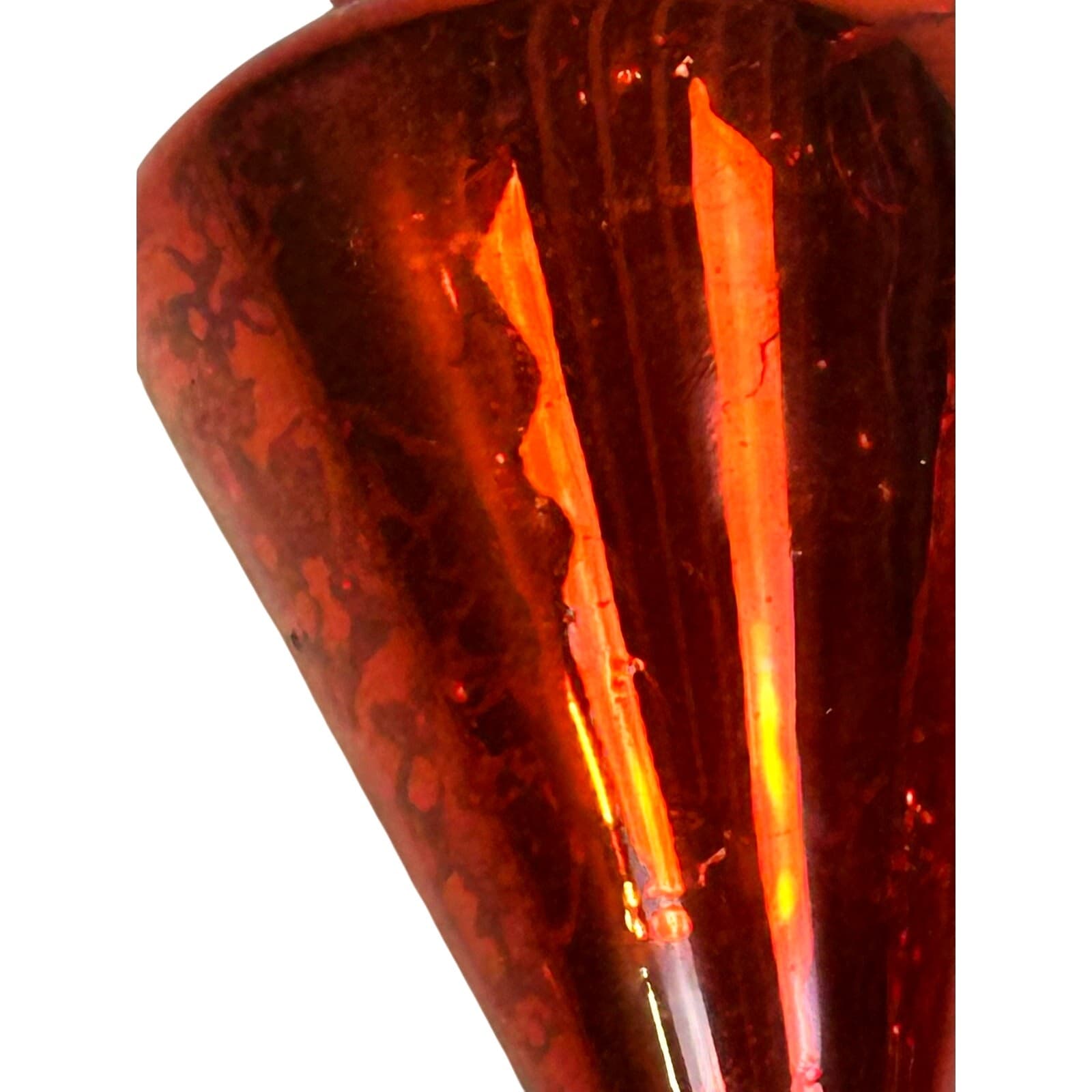 Red Mercury Glass 9" to 11" Vintage Finial Christmas Ornaments-Stunning-Set of 3 - Thumbnail 7
