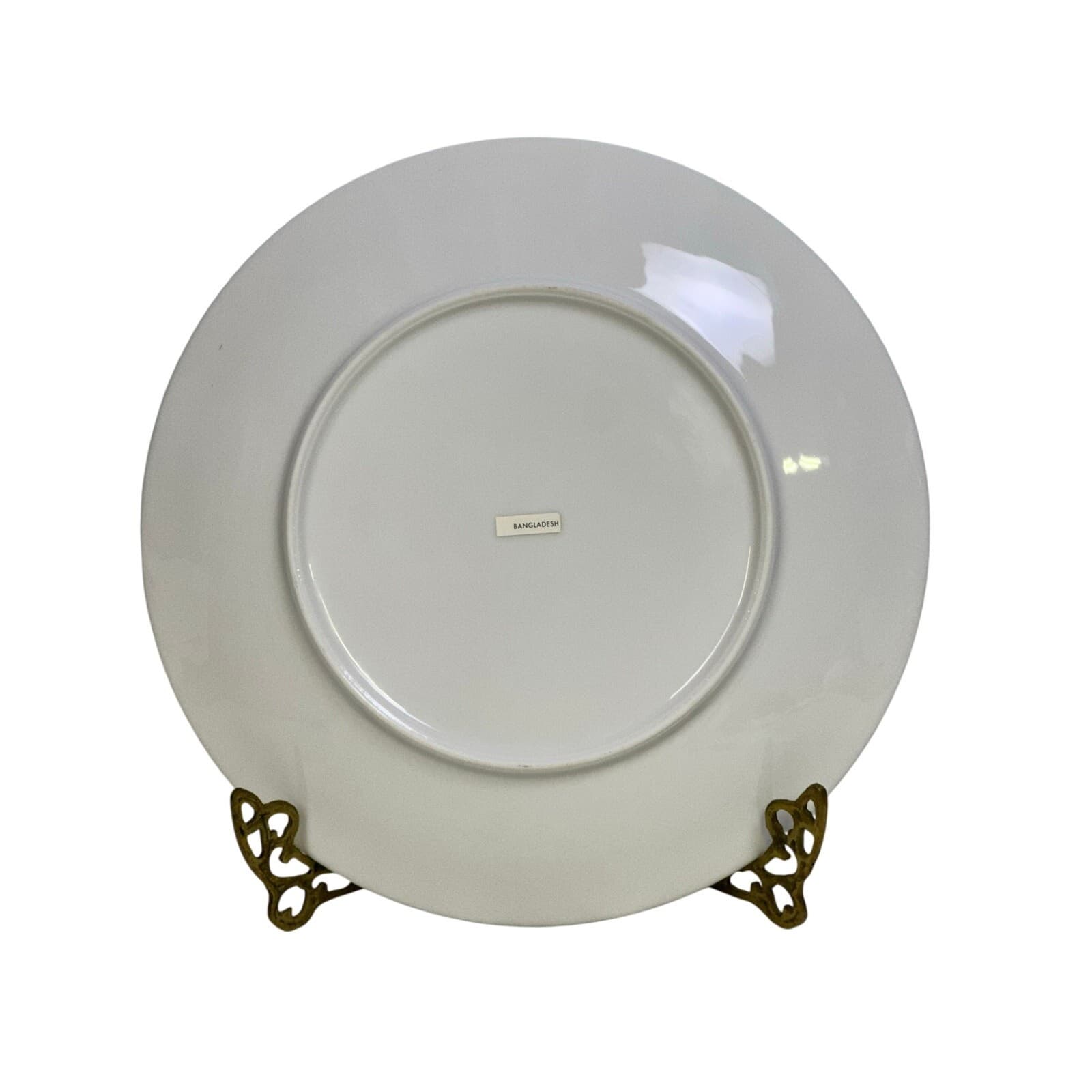 Bangladesh Elegant and Simple Gold Rim Coupe 10" Dinner Plate-Excellent - Thumbnail 3
