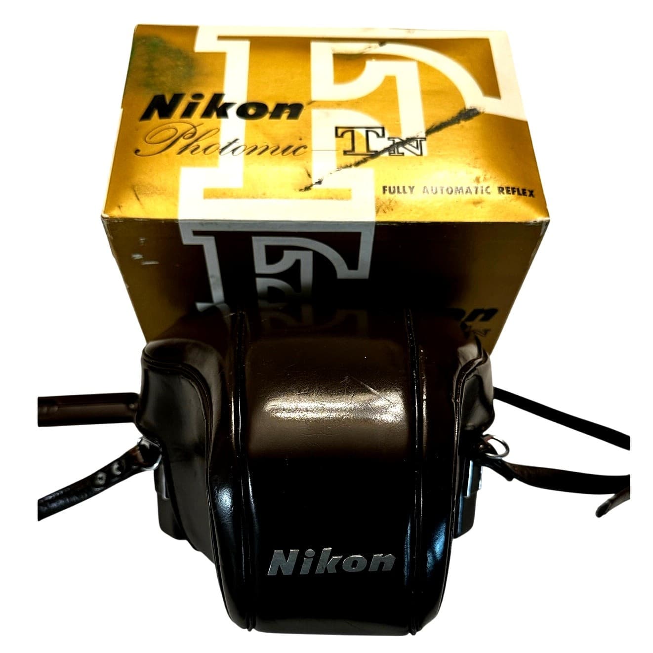 Nikon F Photomic Tn w/50mm F/1.4 Nikkor S Lens/Brown Leather Case Original Box - Thumbnail 4