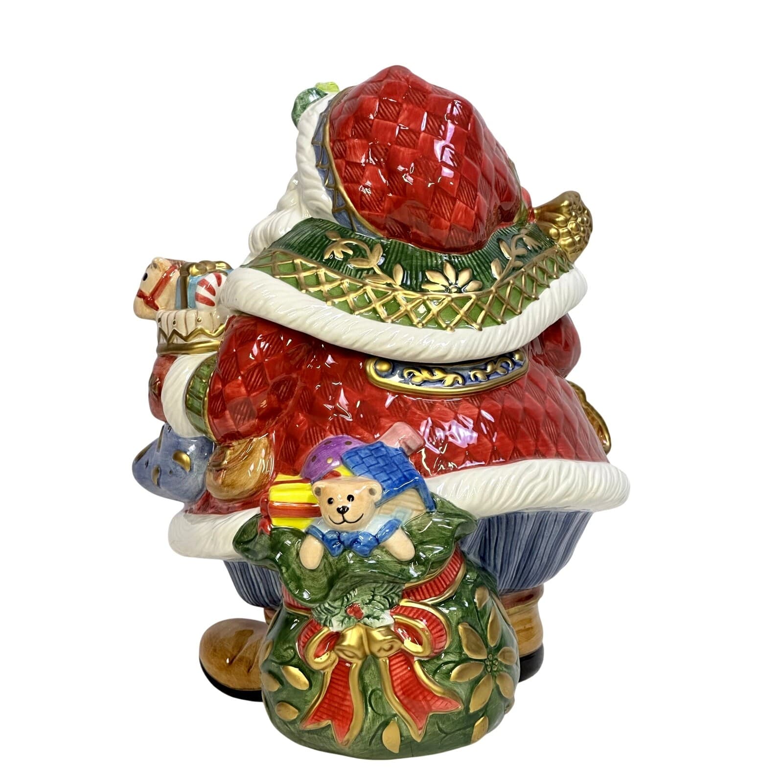 Fitz & Floyd Vintage 2003 St. Nick Large Centerpiece Cookie Jar-Rare-Stunning - Thumbnail 7