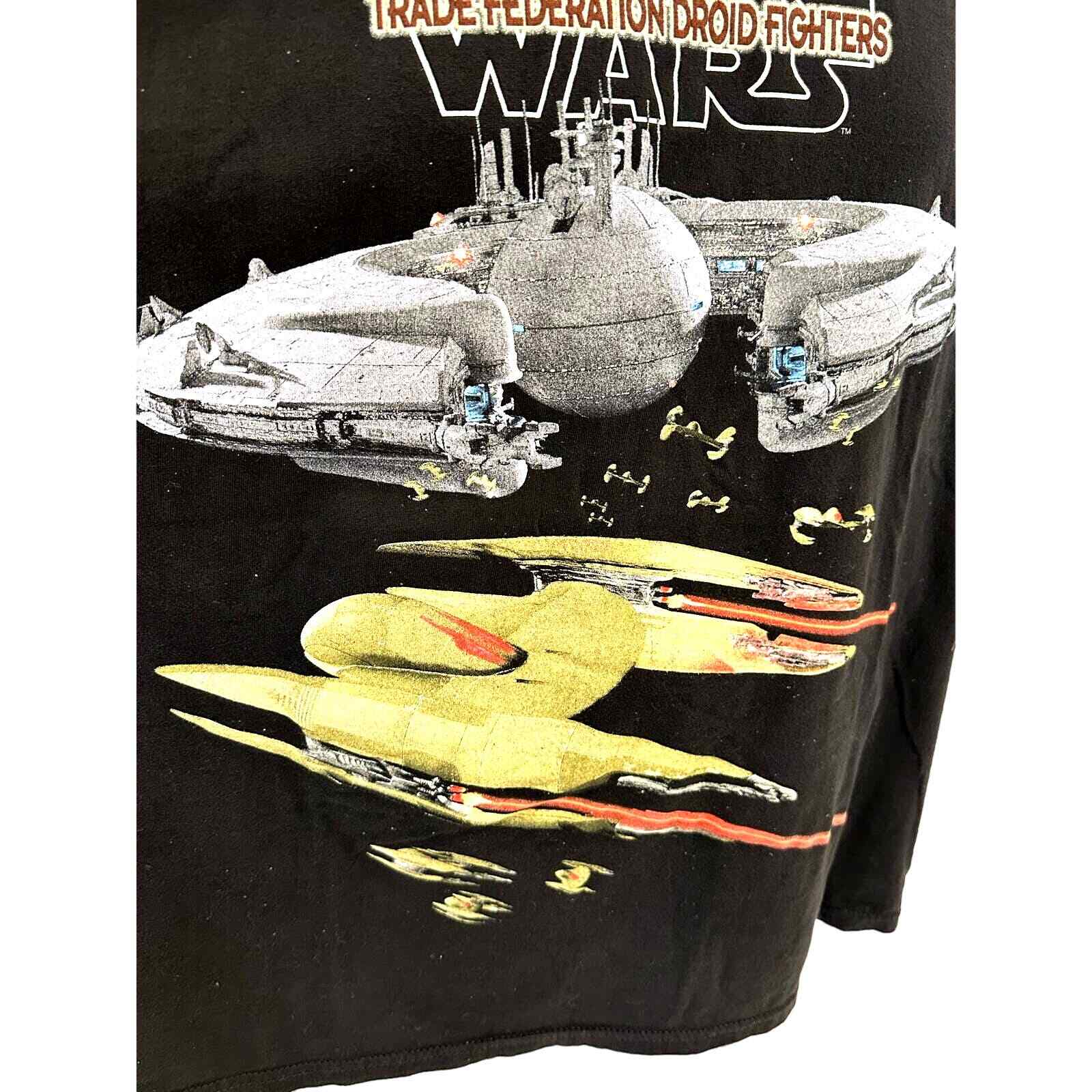Star Wars Trade Federation Droid Fighter Lucas Film Rare Vintage 90s T-Shirt-L - Thumbnail 3