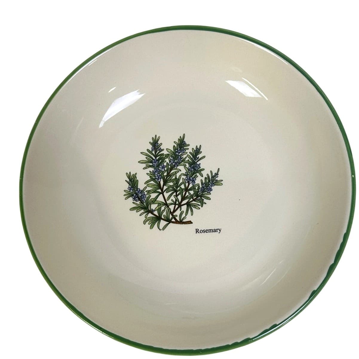 World Market Ceramic Pasta Bowl Set-Serving Bowl/4 Individual Bowls-Herbs Design - Thumbnail 7