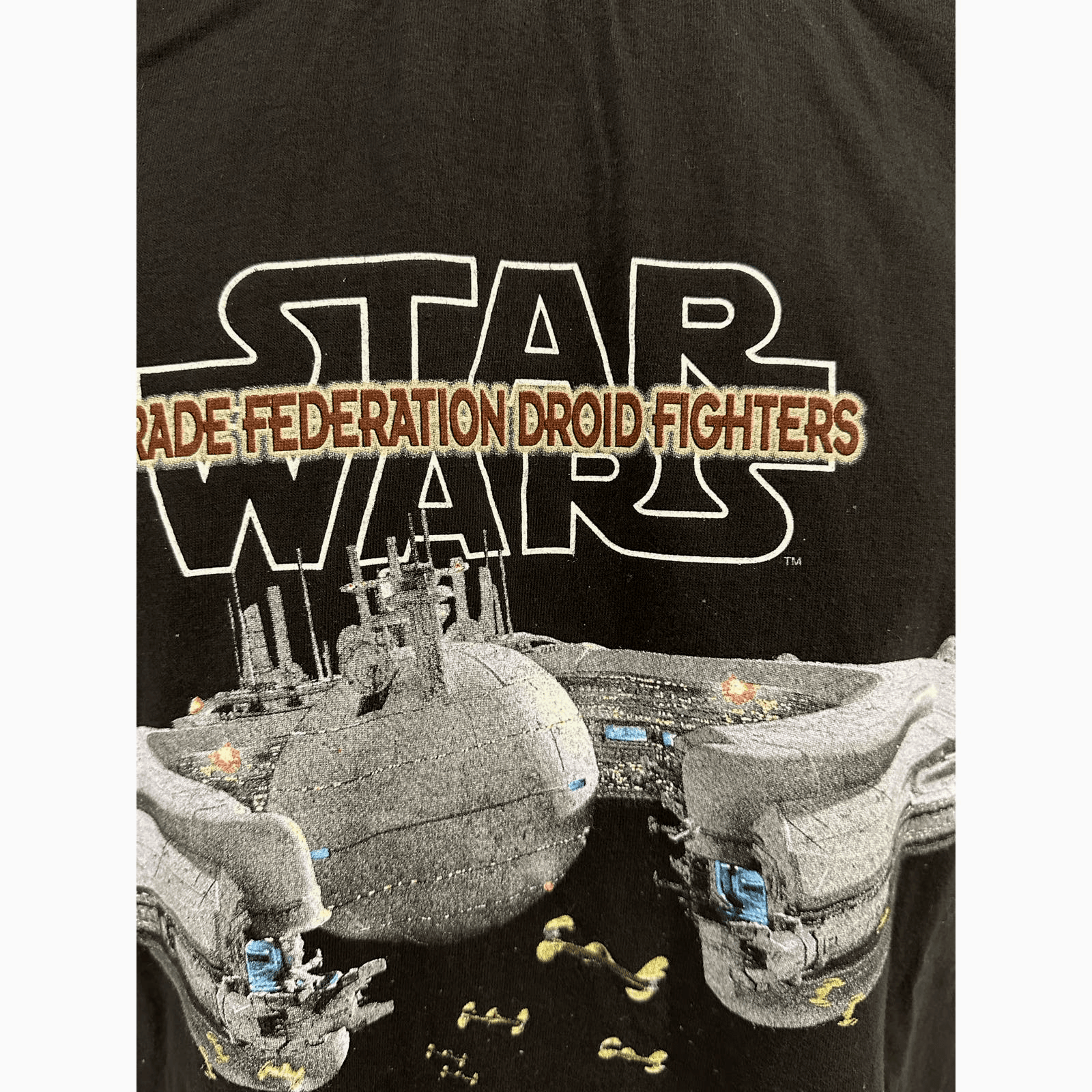 Star Wars Trade Federation Droid Fighter Lucas Film Rare Vintage 90s T-Shirt-L - Thumbnail 2