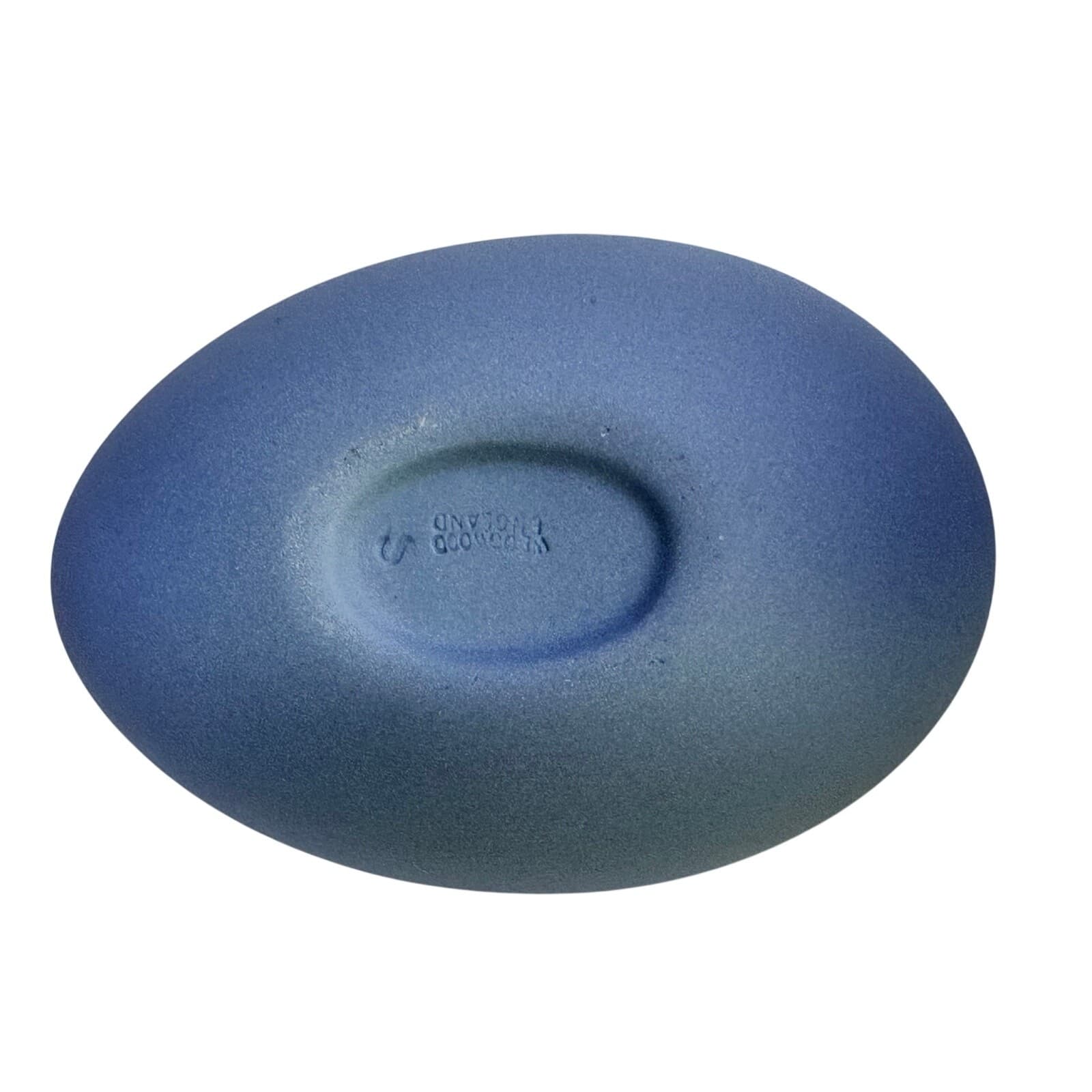 Wedgwood Jasperware Three Color 'Gigi' Egg Shaped White Blue Trinket Box and Lid - Thumbnail 7
