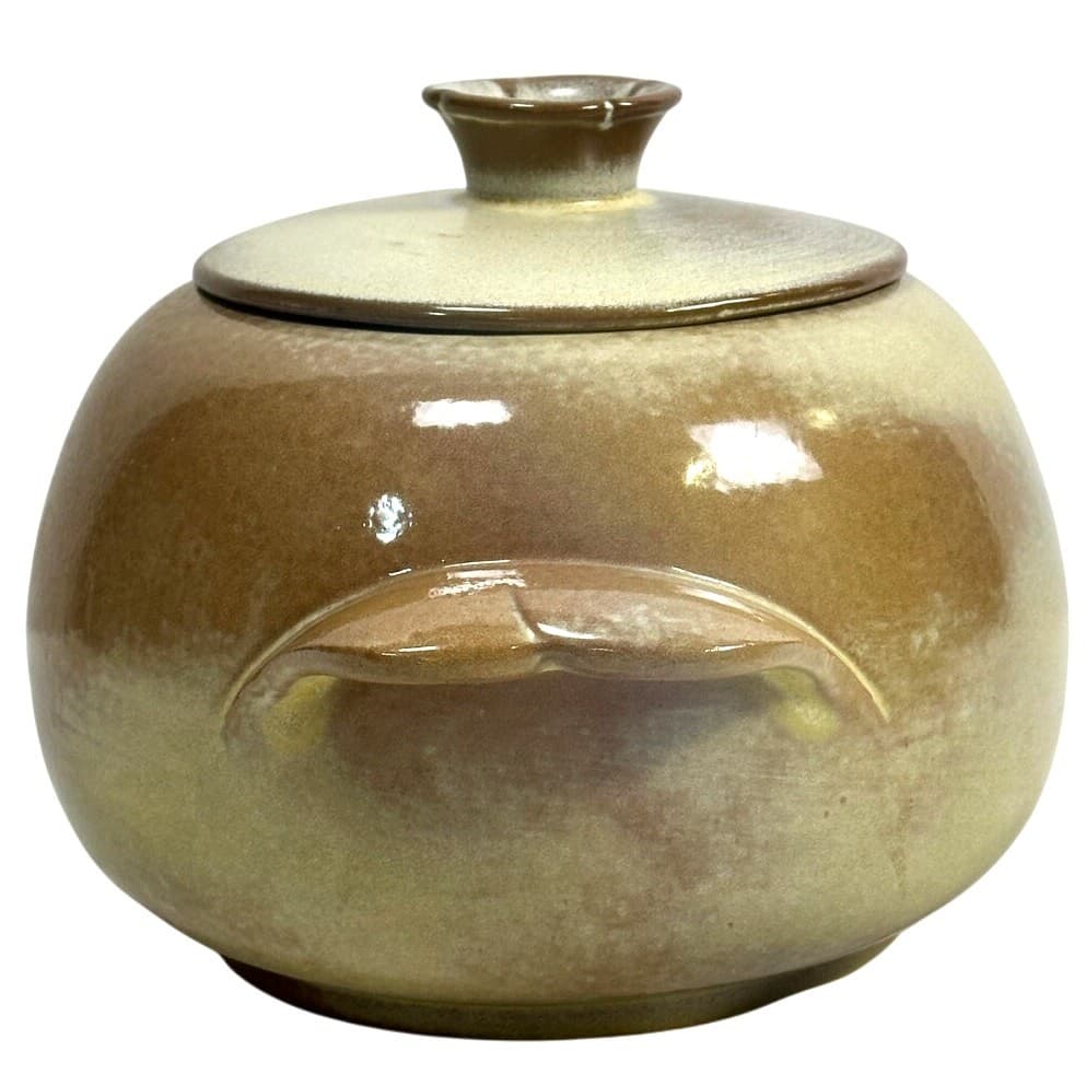 Frankoma Plainsman Gold 3 QT Casserole Dish Cookie Jar/Desert Gold Lid-Nice! - Thumbnail 4