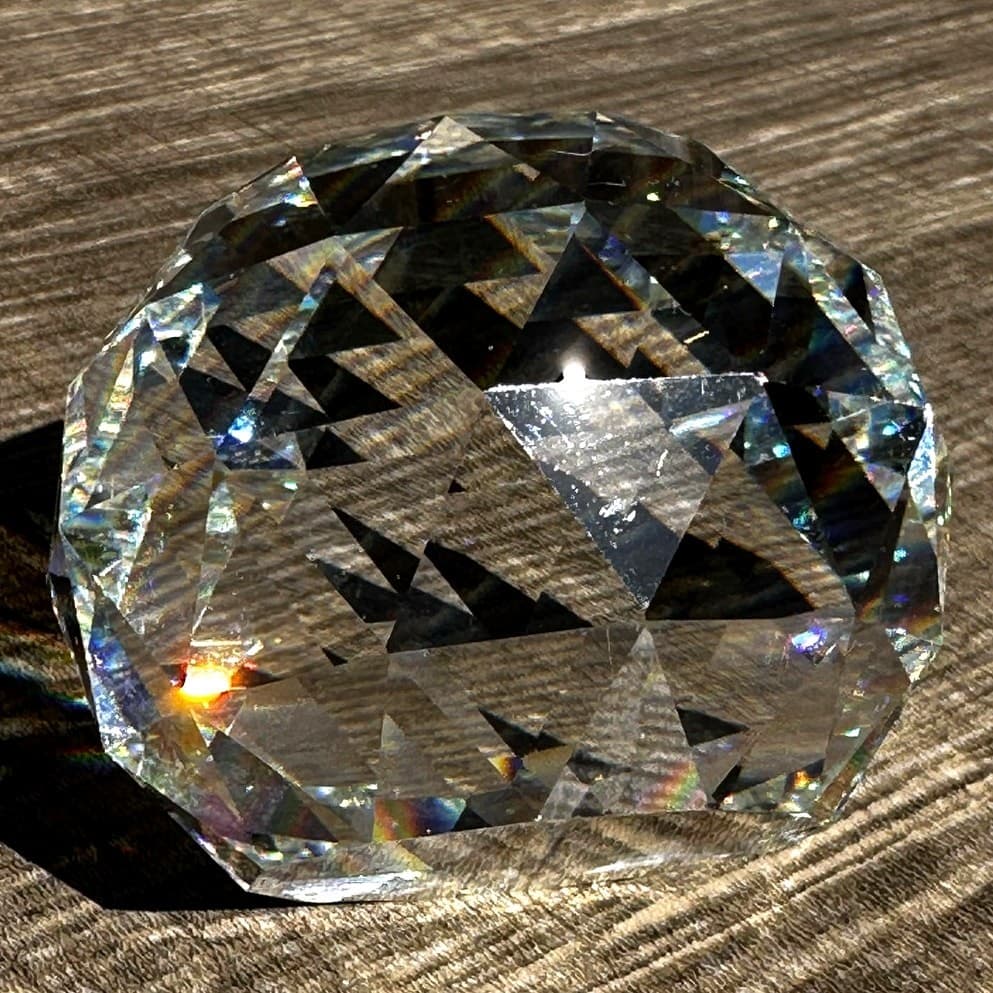 Sparkling Heavy Crystal 2-Inch Sphere Paperweight/Display Item - Thumbnail 3