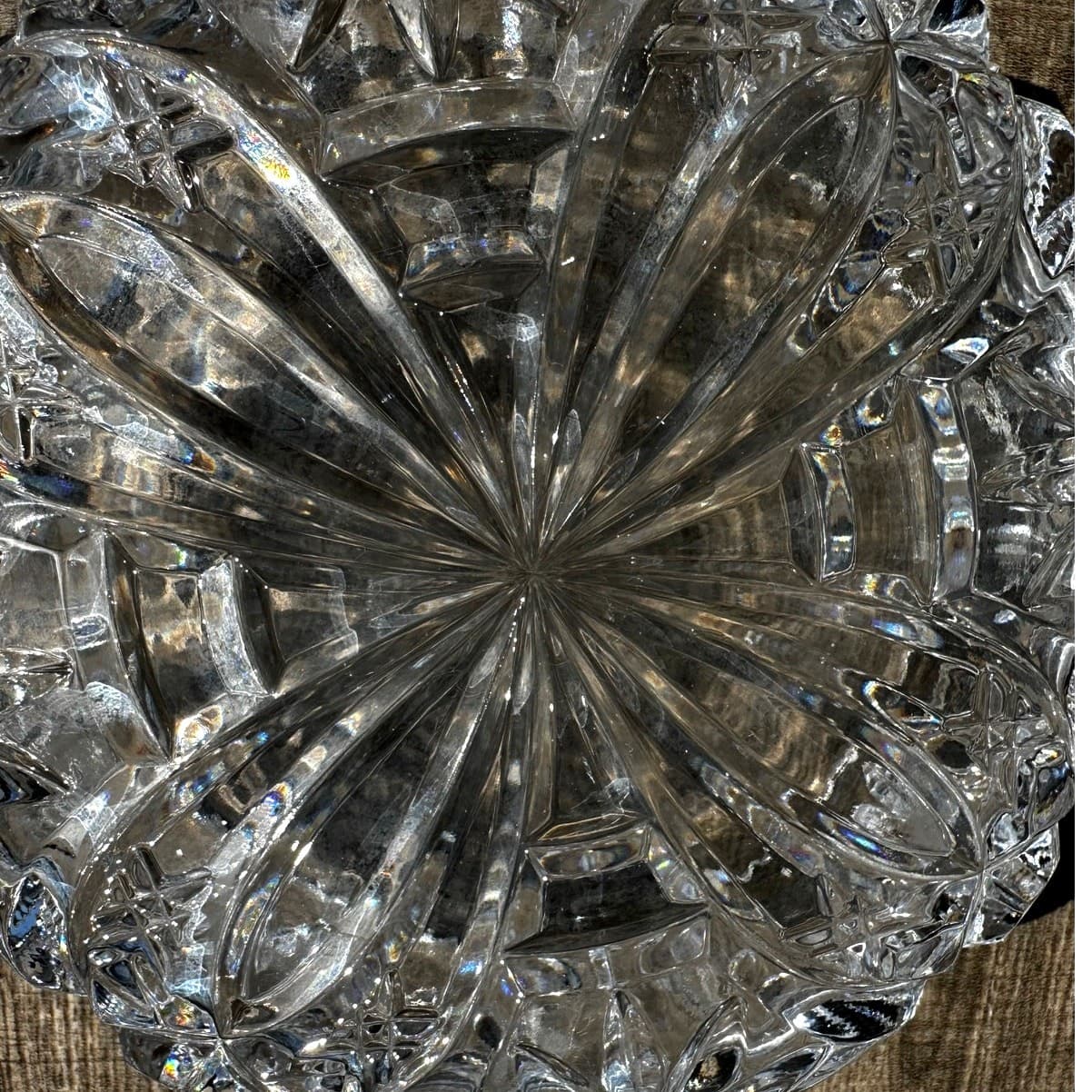 American Brilliant Period Lead Cut Crystal Poland Irena 8" Accent Serving Bowl - Thumbnail 6