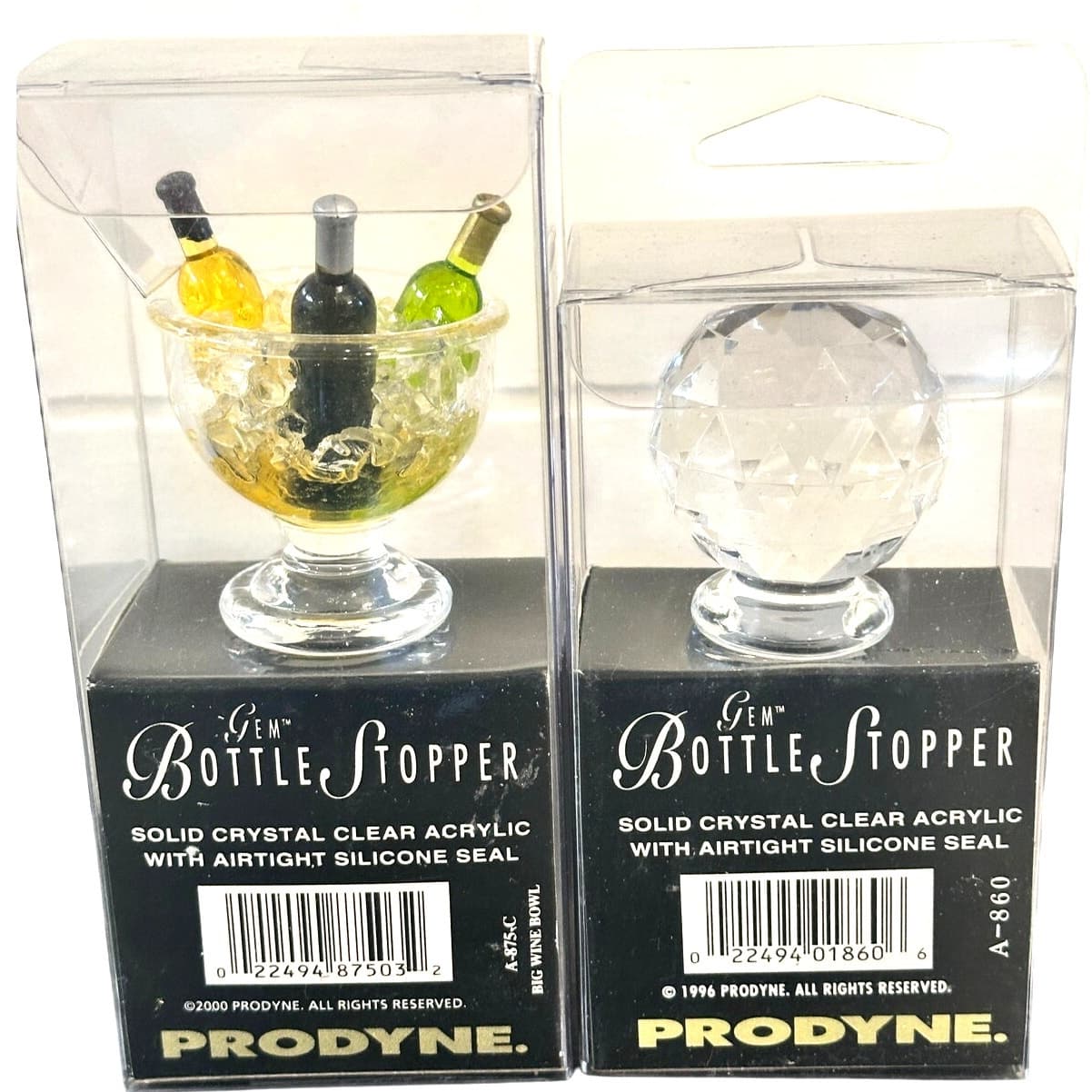 Acrylic Prodyne Gem Bottle Stoppers Ice Bucket & Faceted Prism-Set of 2 - Thumbnail 4