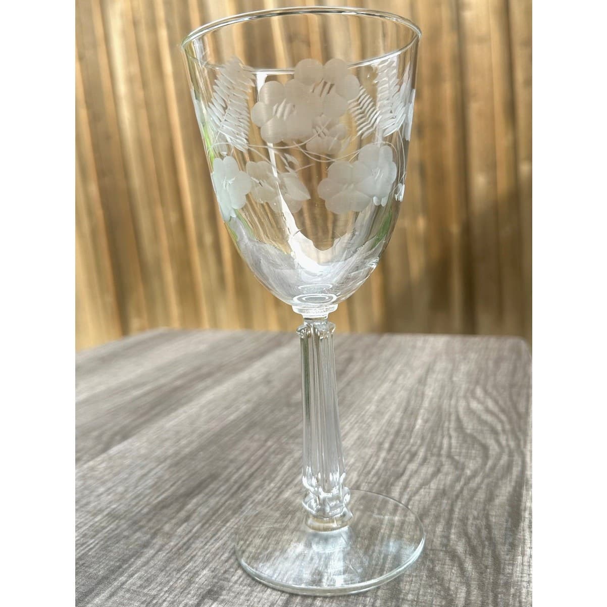 Libbey Crystal Garland Retired Blown Glass Vintage Water Goblets-Set of 5 - Thumbnail 6