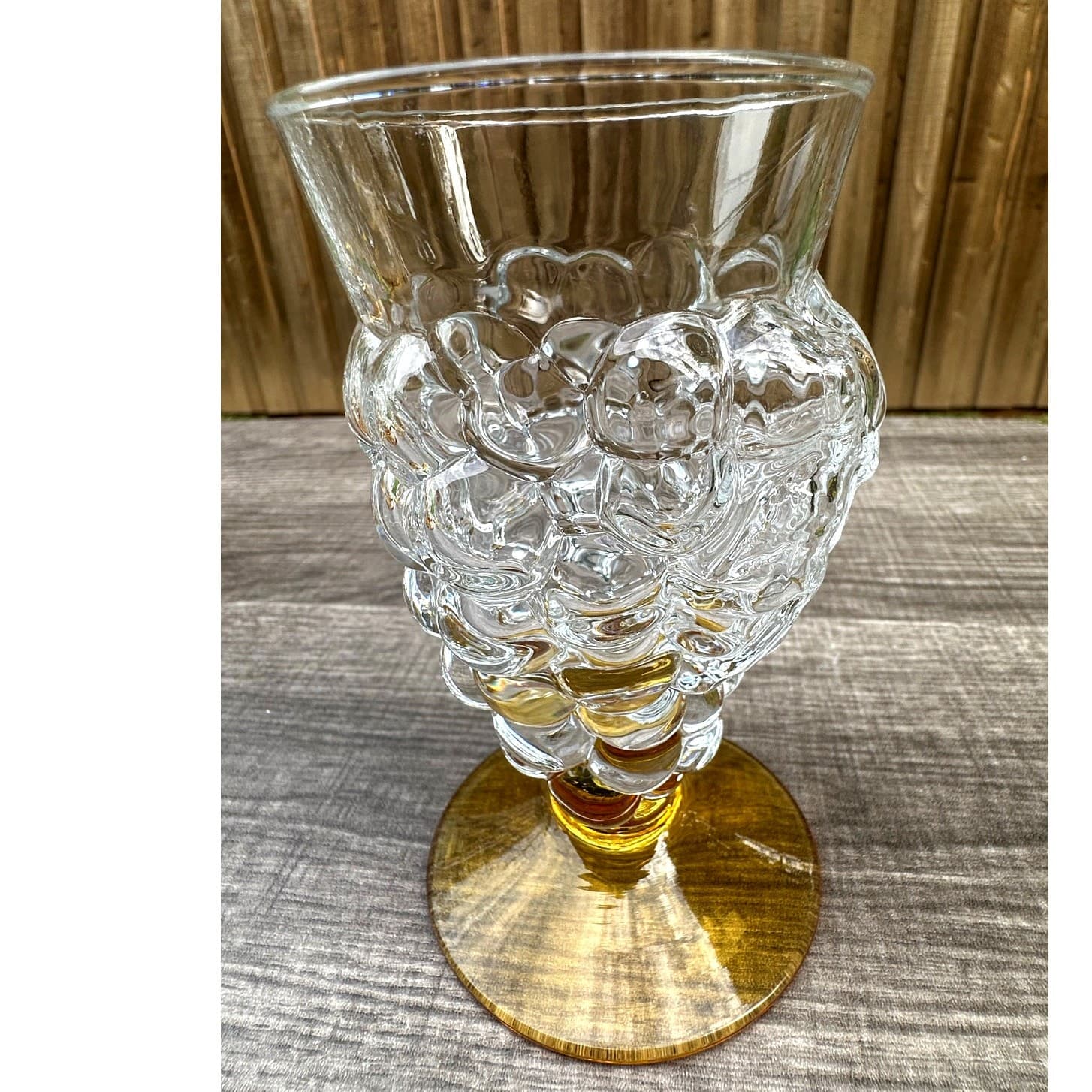 Abigail's Portugal Rare Blown Amber Base Grape Iced Tea Footed Goblets-Set of 3 - Thumbnail 9