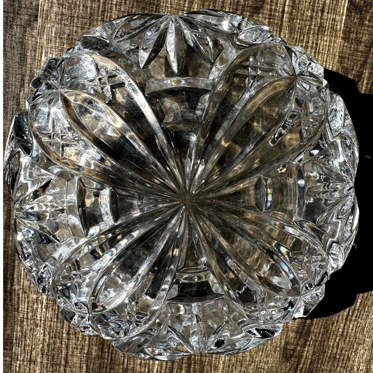 American Brilliant Period Lead Cut Crystal Poland Irena 8" Accent Serving Bowl - Thumbnail 4
