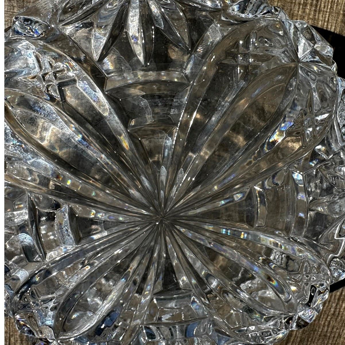 American Brilliant Period Lead Cut Crystal Poland Irena 8" Accent Serving Bowl - Thumbnail 8