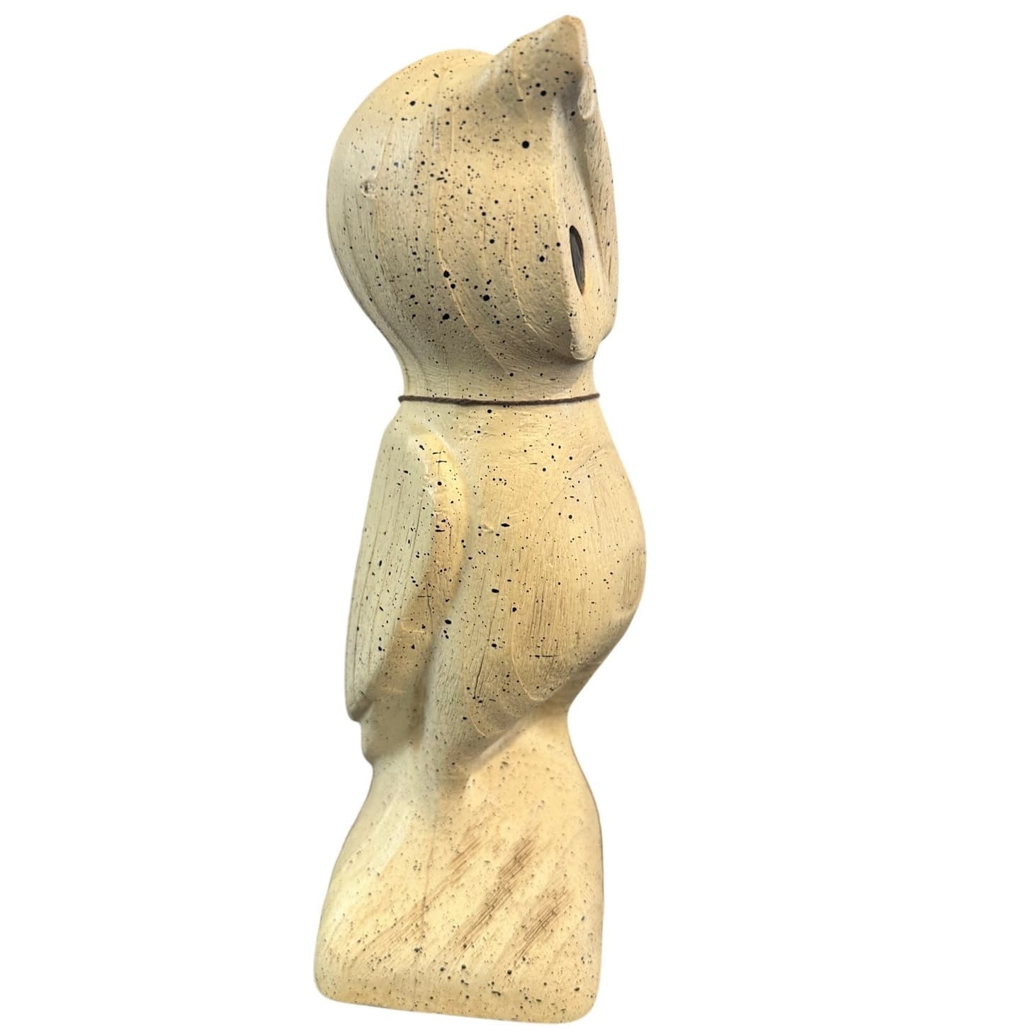 Phase IV Concept Wood Cast 9.5" Vintage Owl Figurine-Excellent and Adorable! - Thumbnail 4